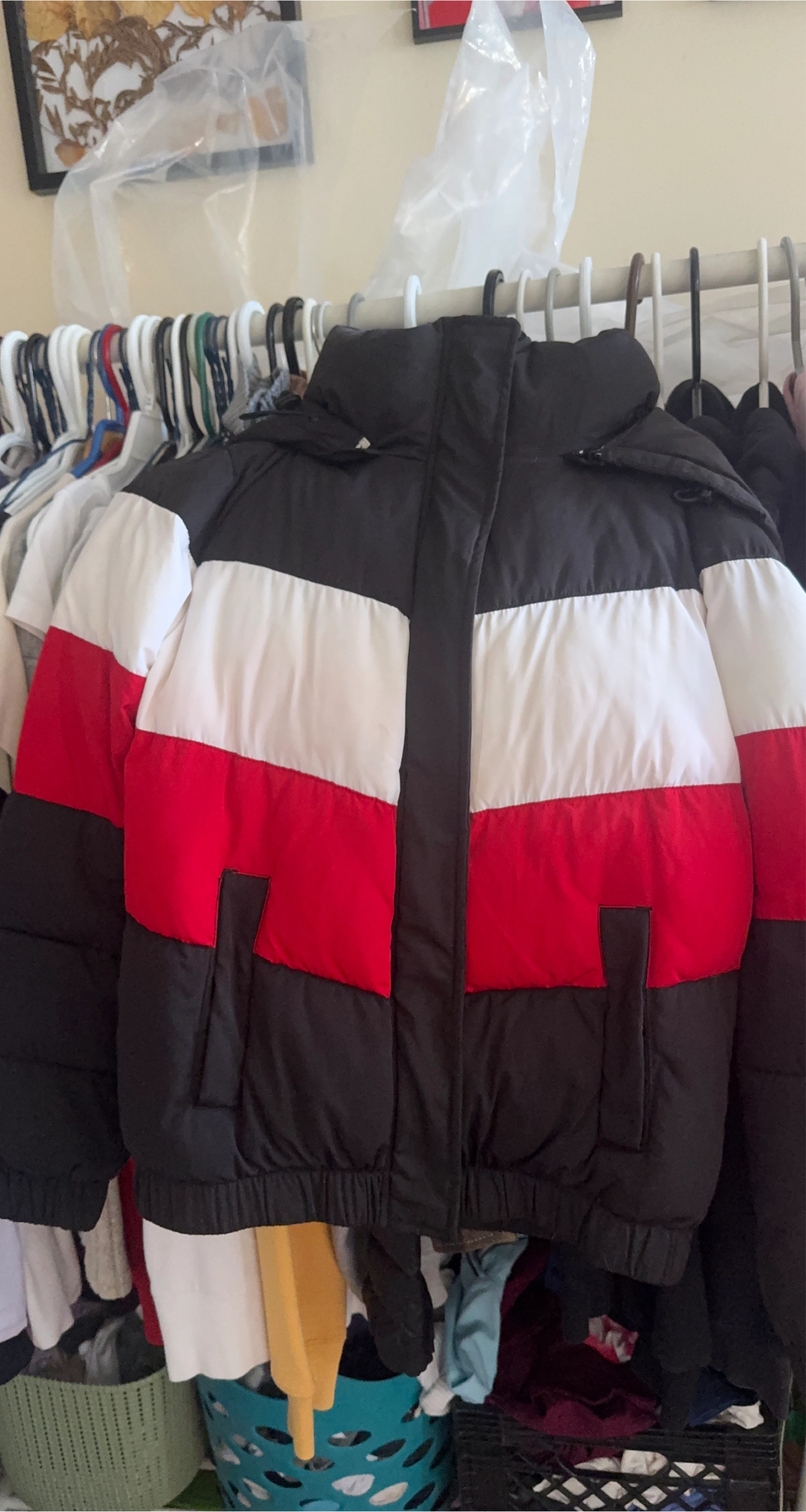 Colour Block Puffer Jacket thumbnail