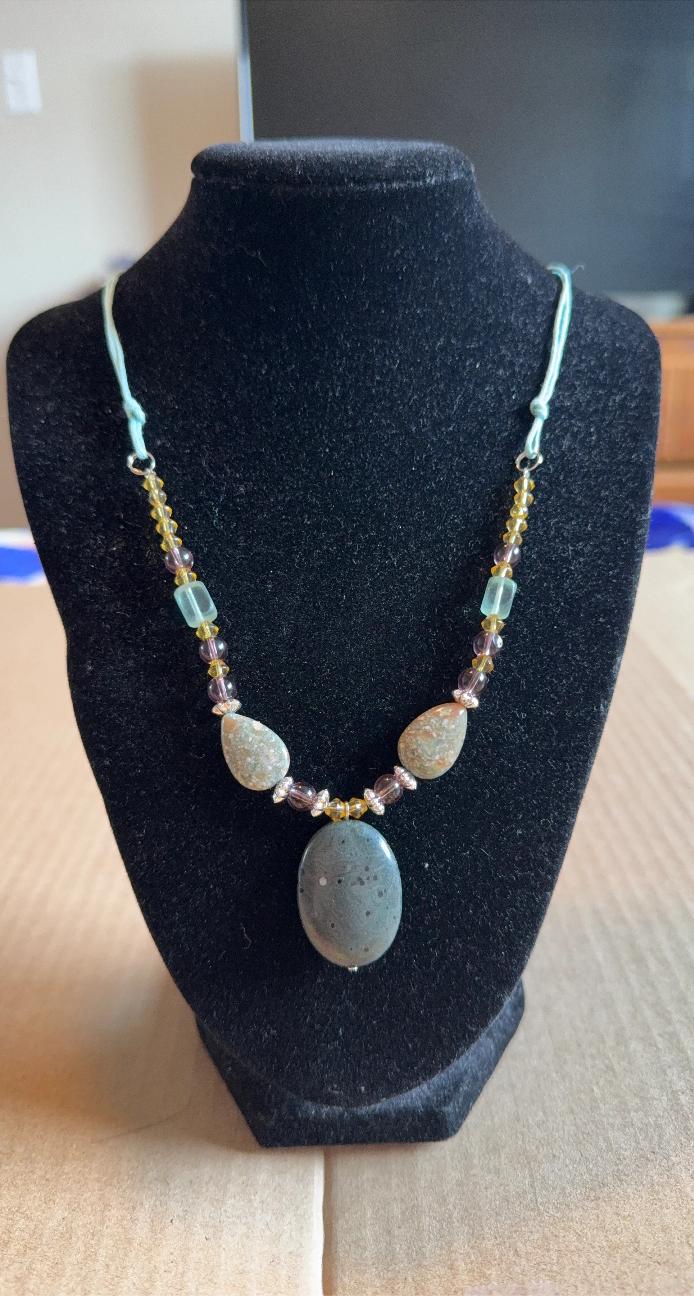 Handmade Stone Bead Necklace