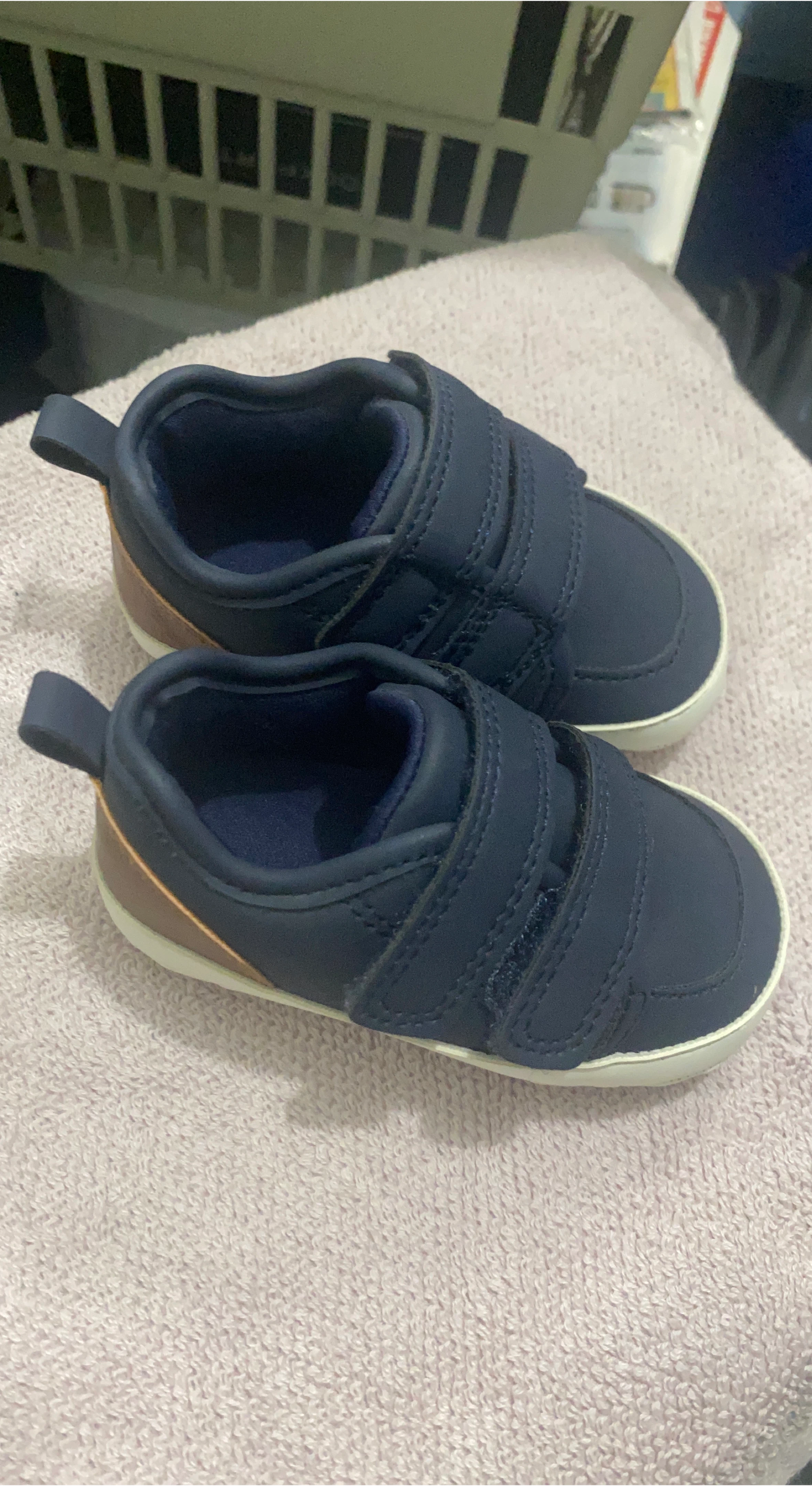 Navy Blue Baby Sneakers - Size 3