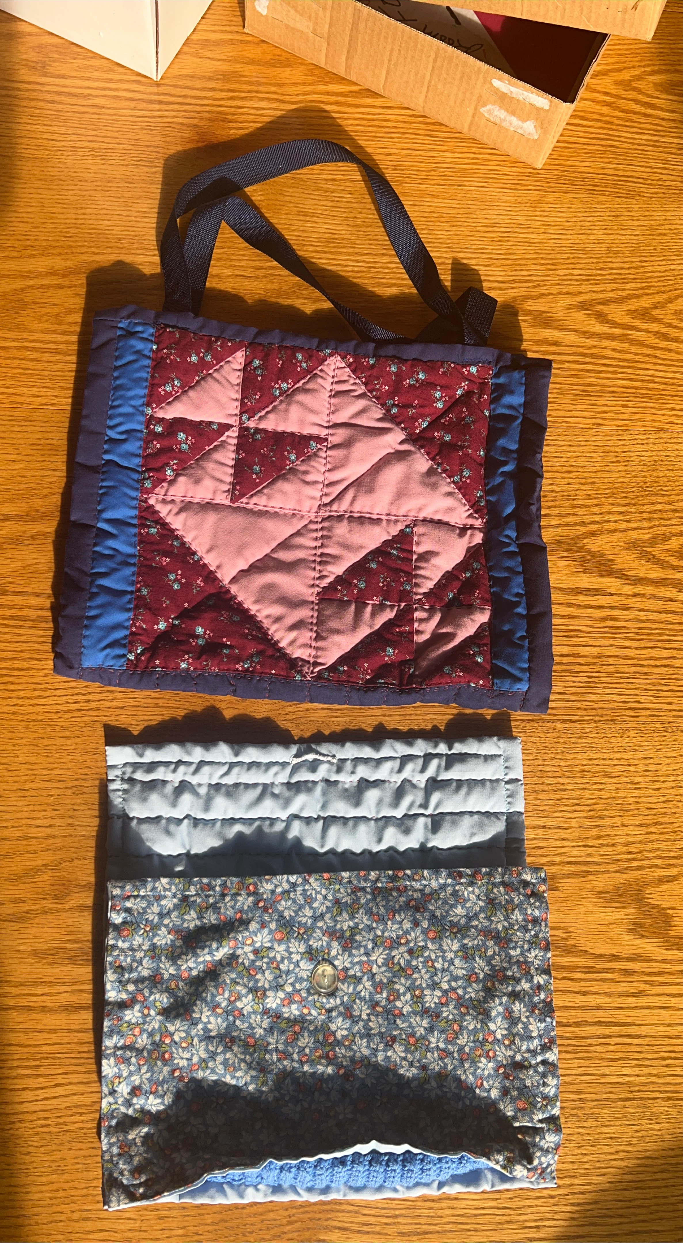 Handmade Quilted Tote Bag & Wallet Set image indicator(1)