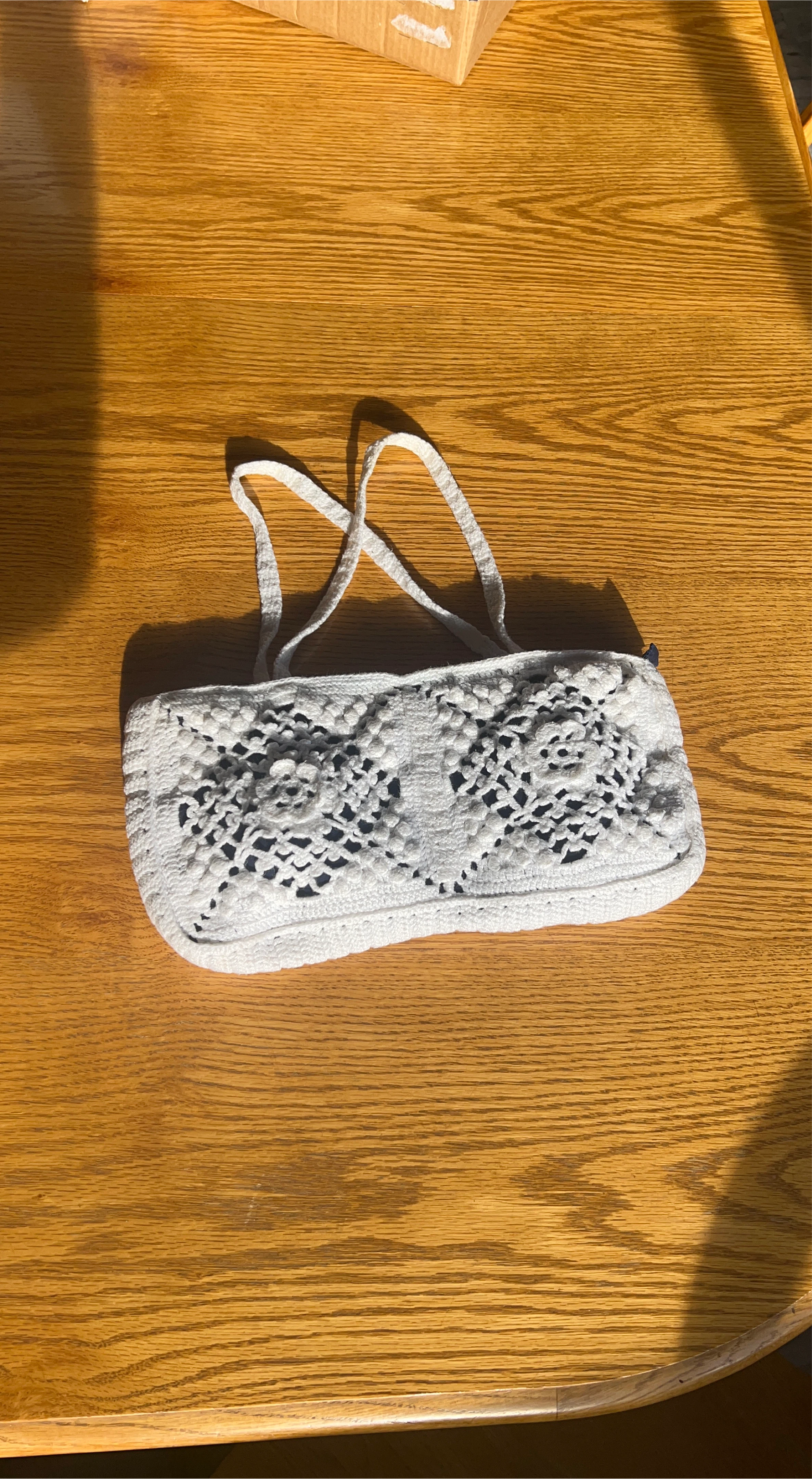 Crochet White Handbag image indicator(1)