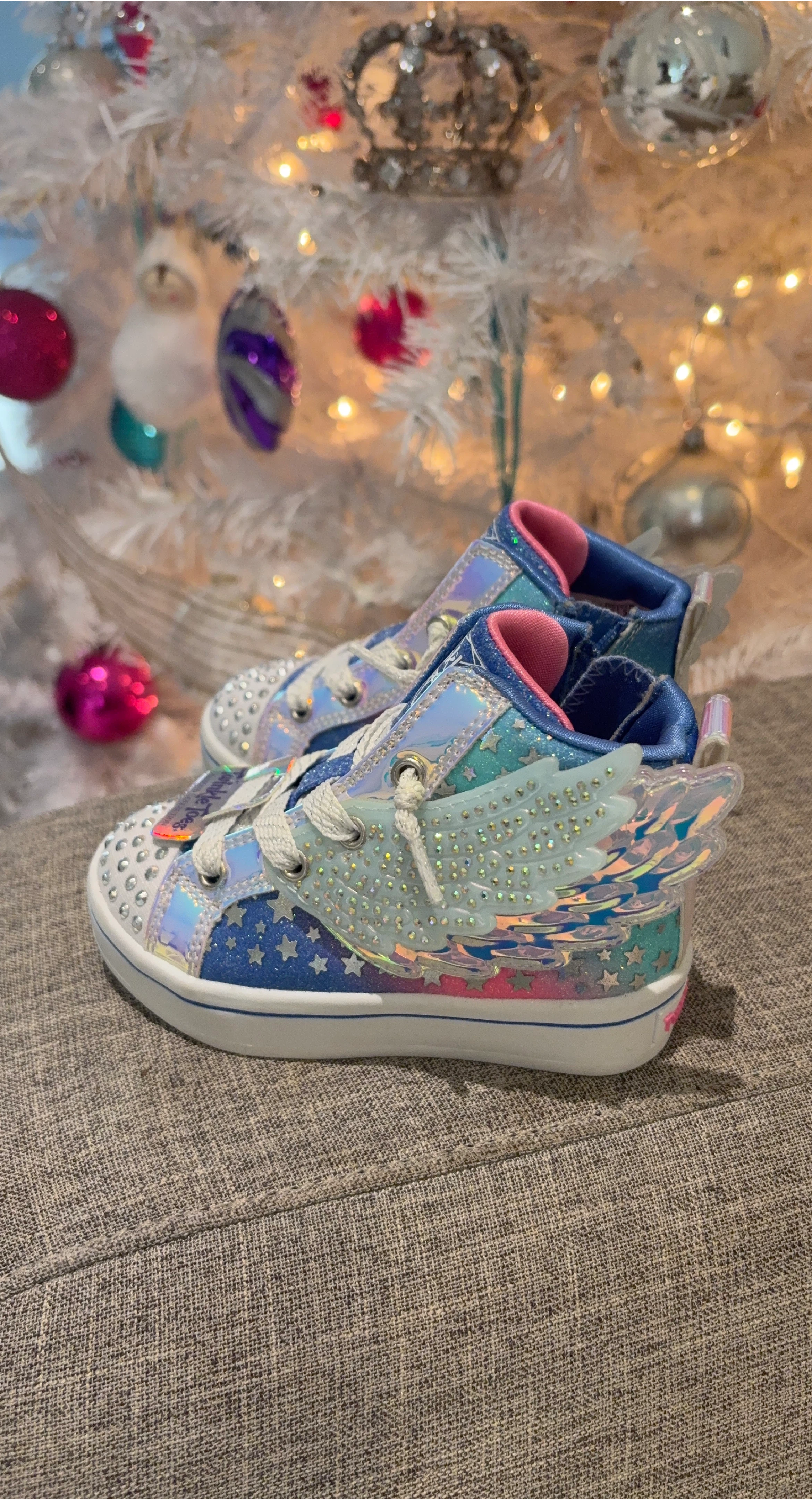 Skechers Twinkle Toes Winged Hi-Tops - Size 5