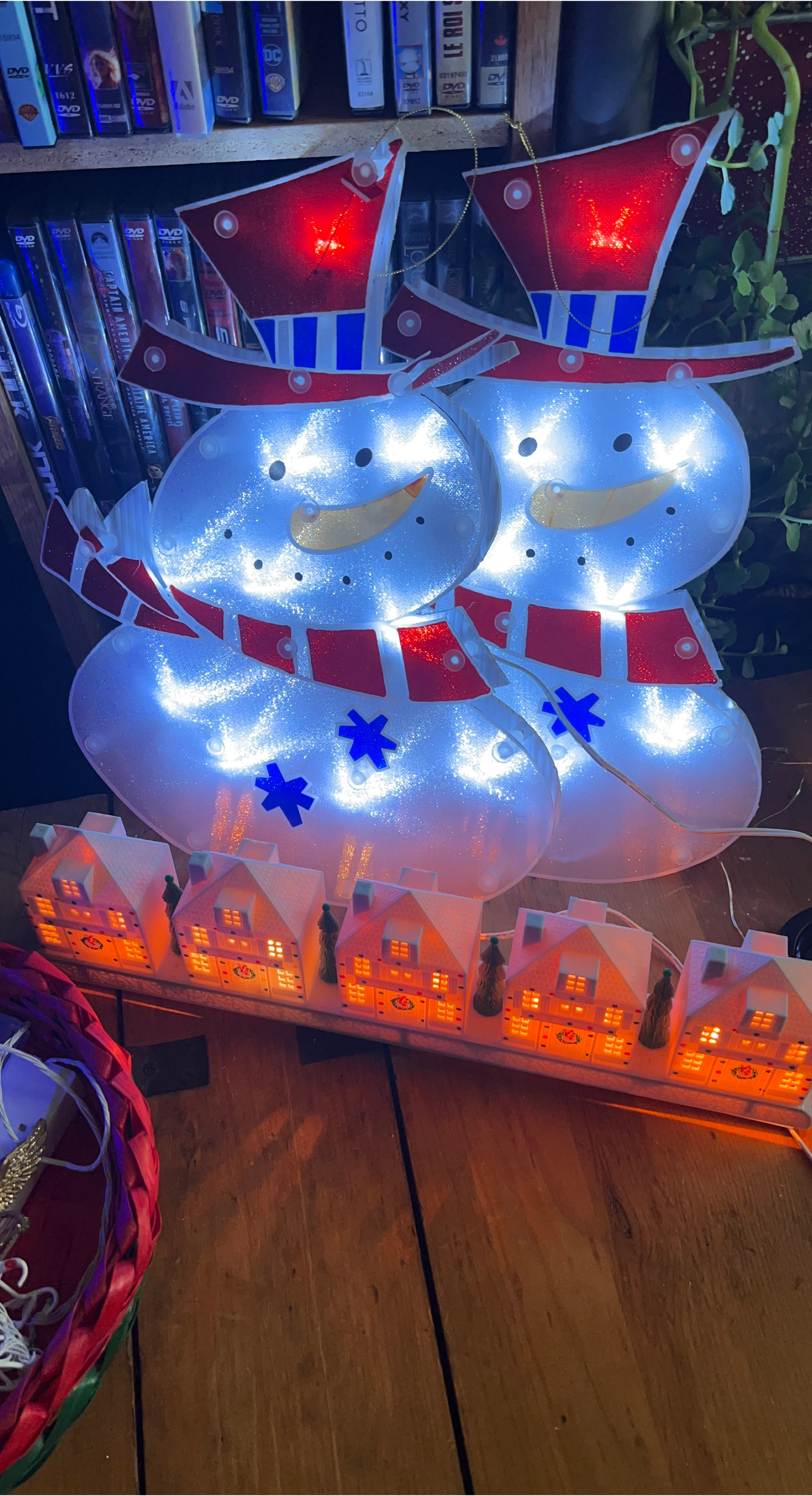Light-Up Snowman & Village Christmas Decoration