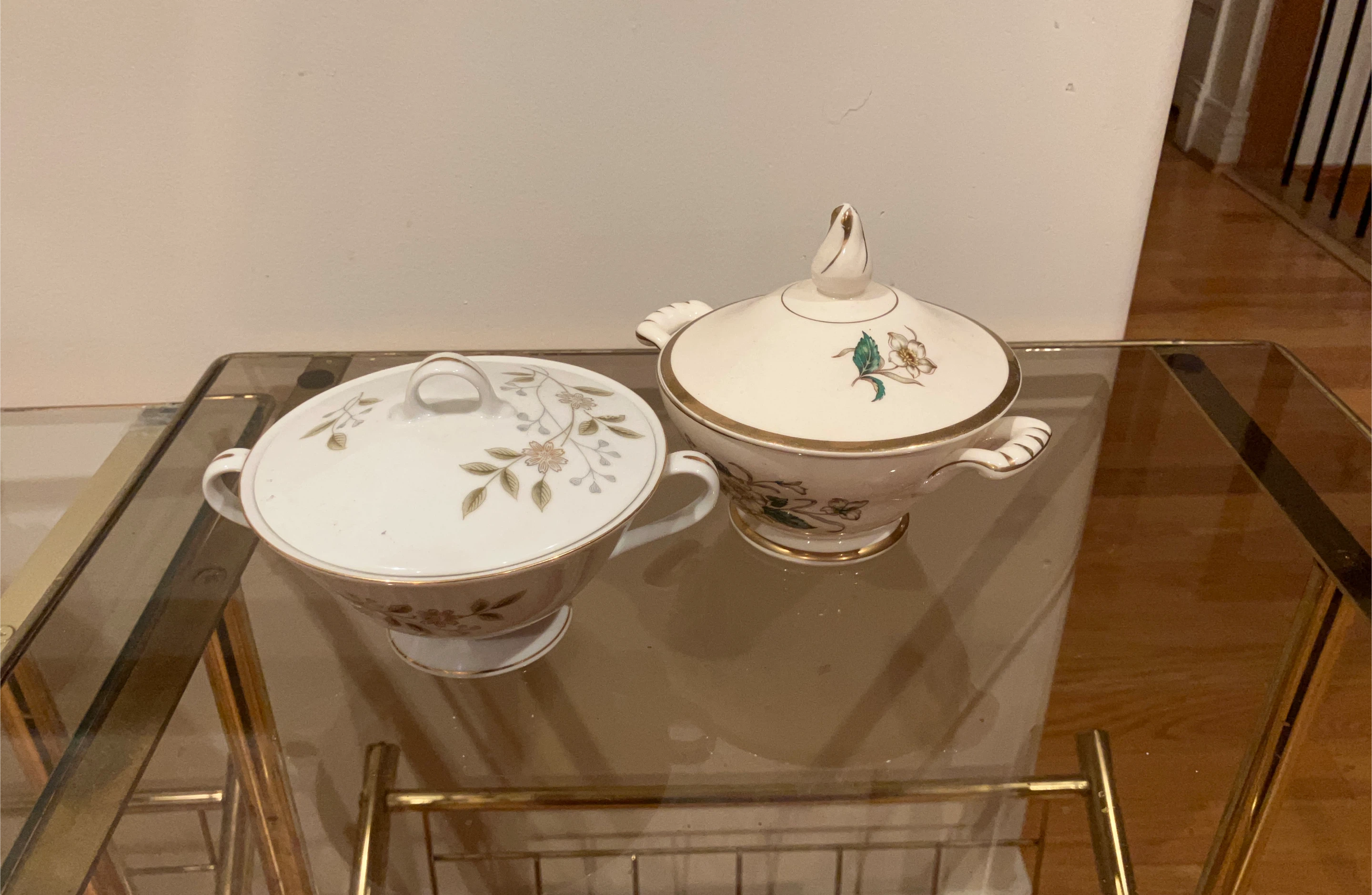 Vintage Covered Serving Dishes - Set of 2