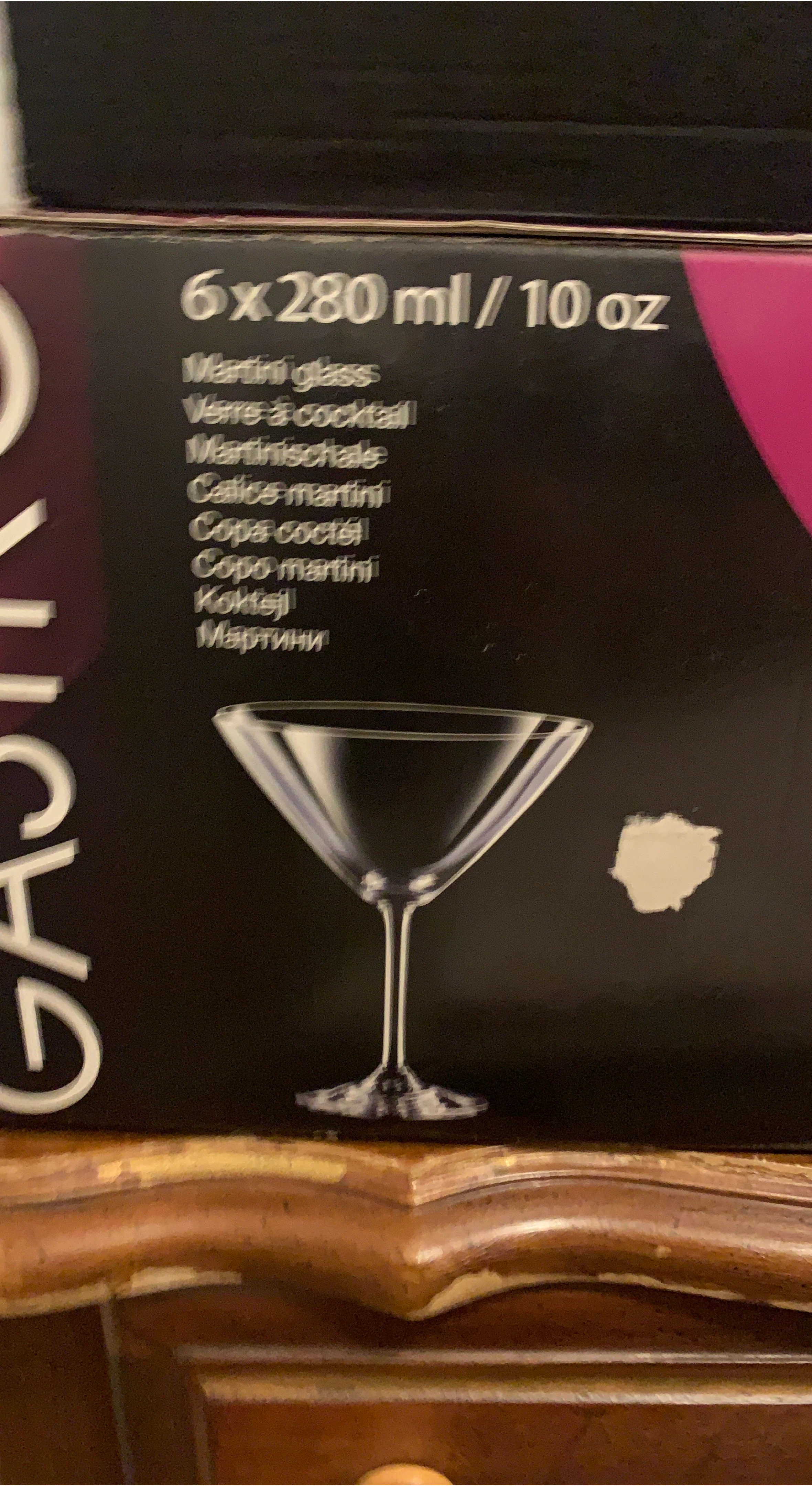 Crystalite Bohemia Gastro Martini Glasses (Set of 6)