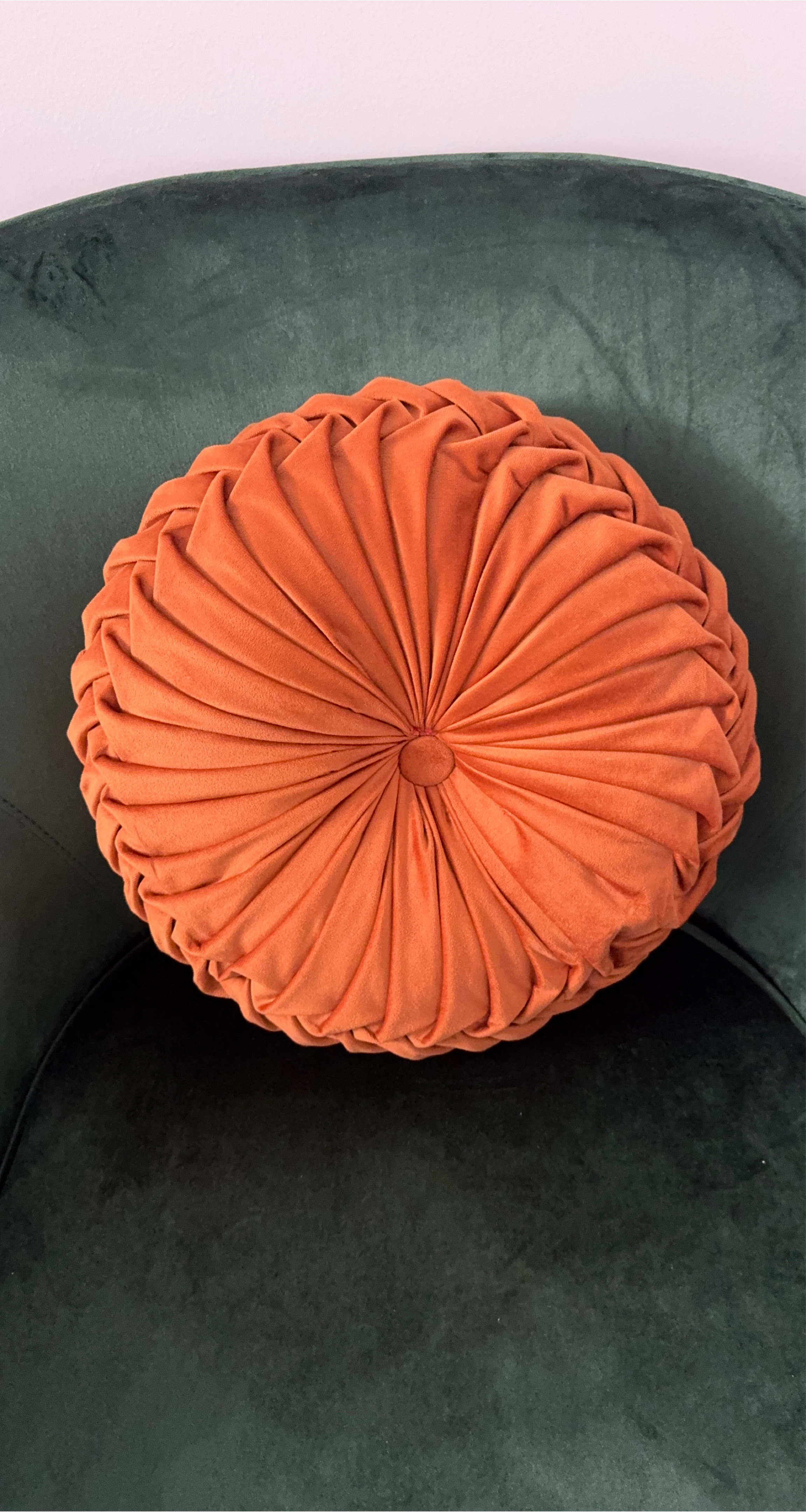 Round Decorative Throw Pillow - Orange