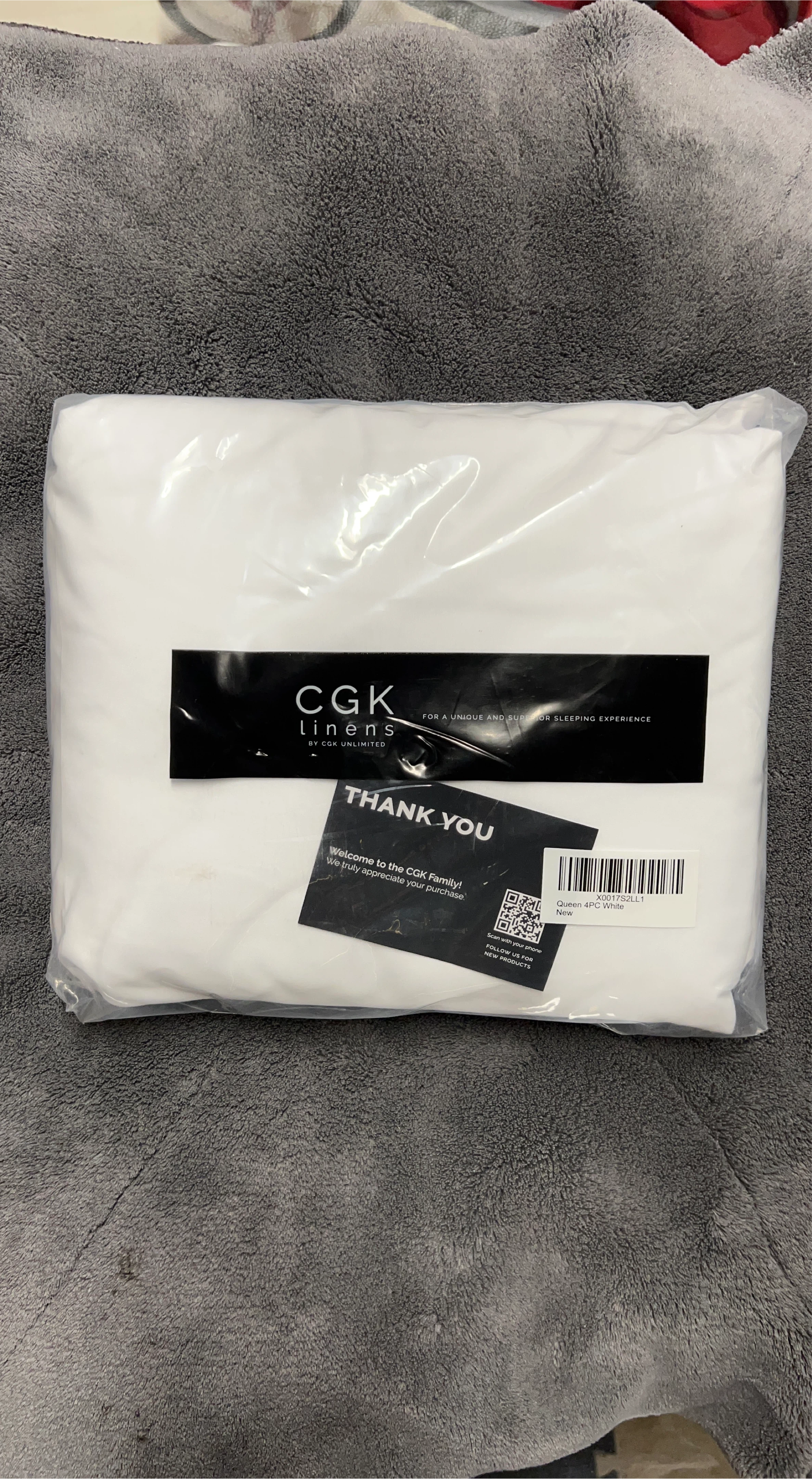 CGK Linens Microfiber 4 Piece Queen Sheet Set - New