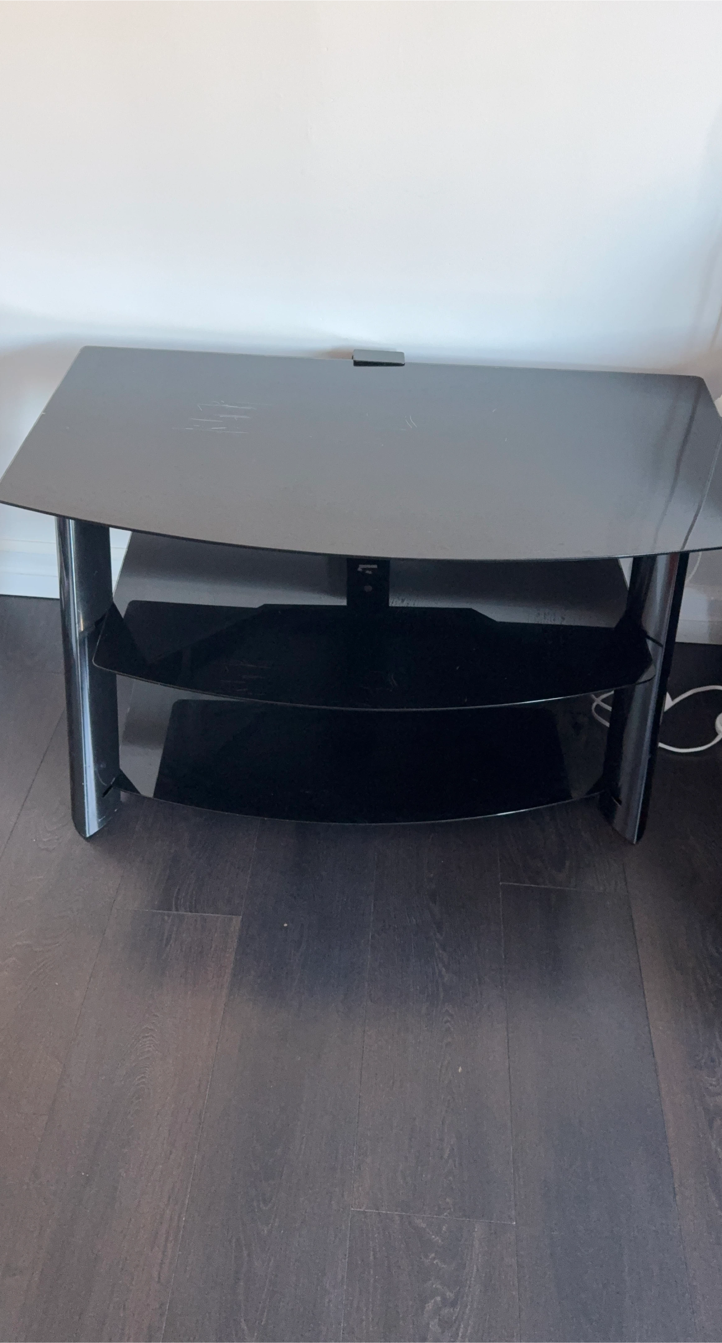 Black Glass TV Stand