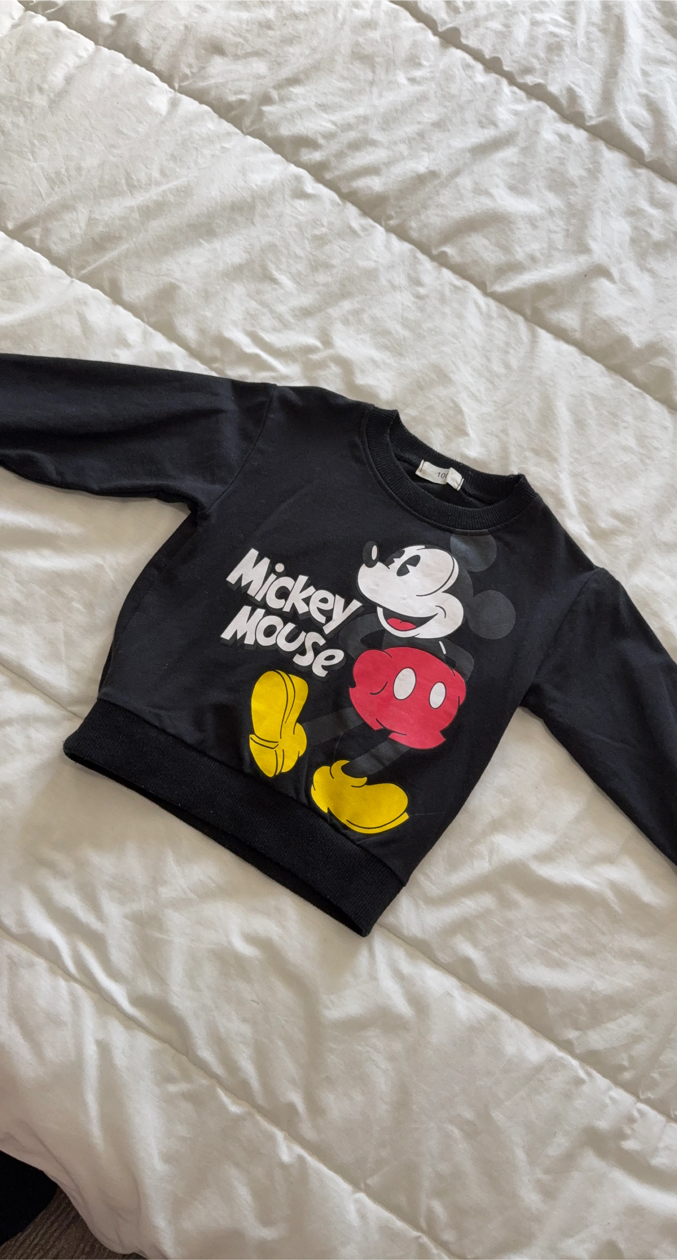Mickey Mouse Black Sweatshirt Size 100