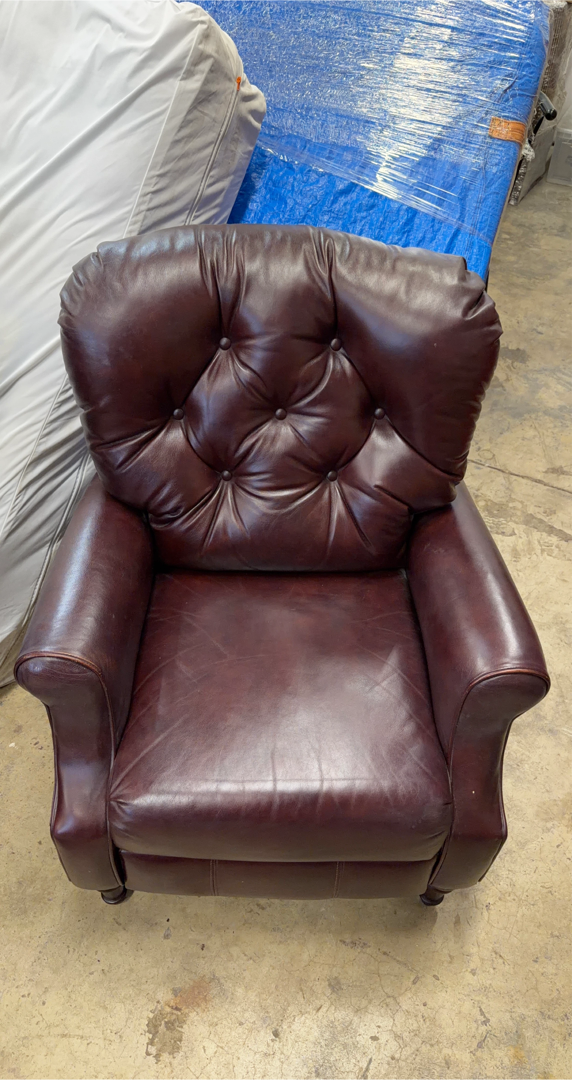 Burgundy Leather Recliner Chair