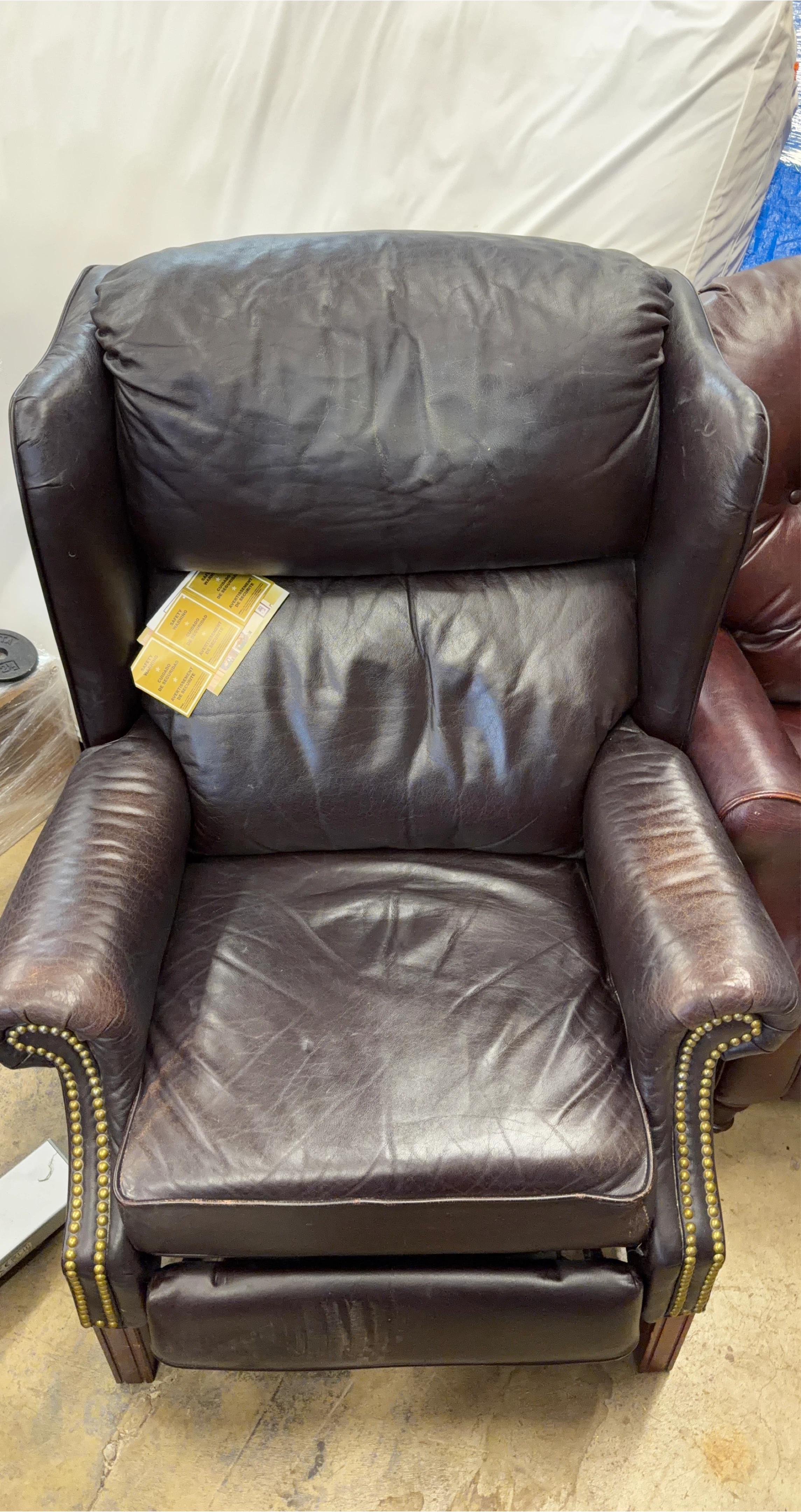 Brown Leather Recliner Chair