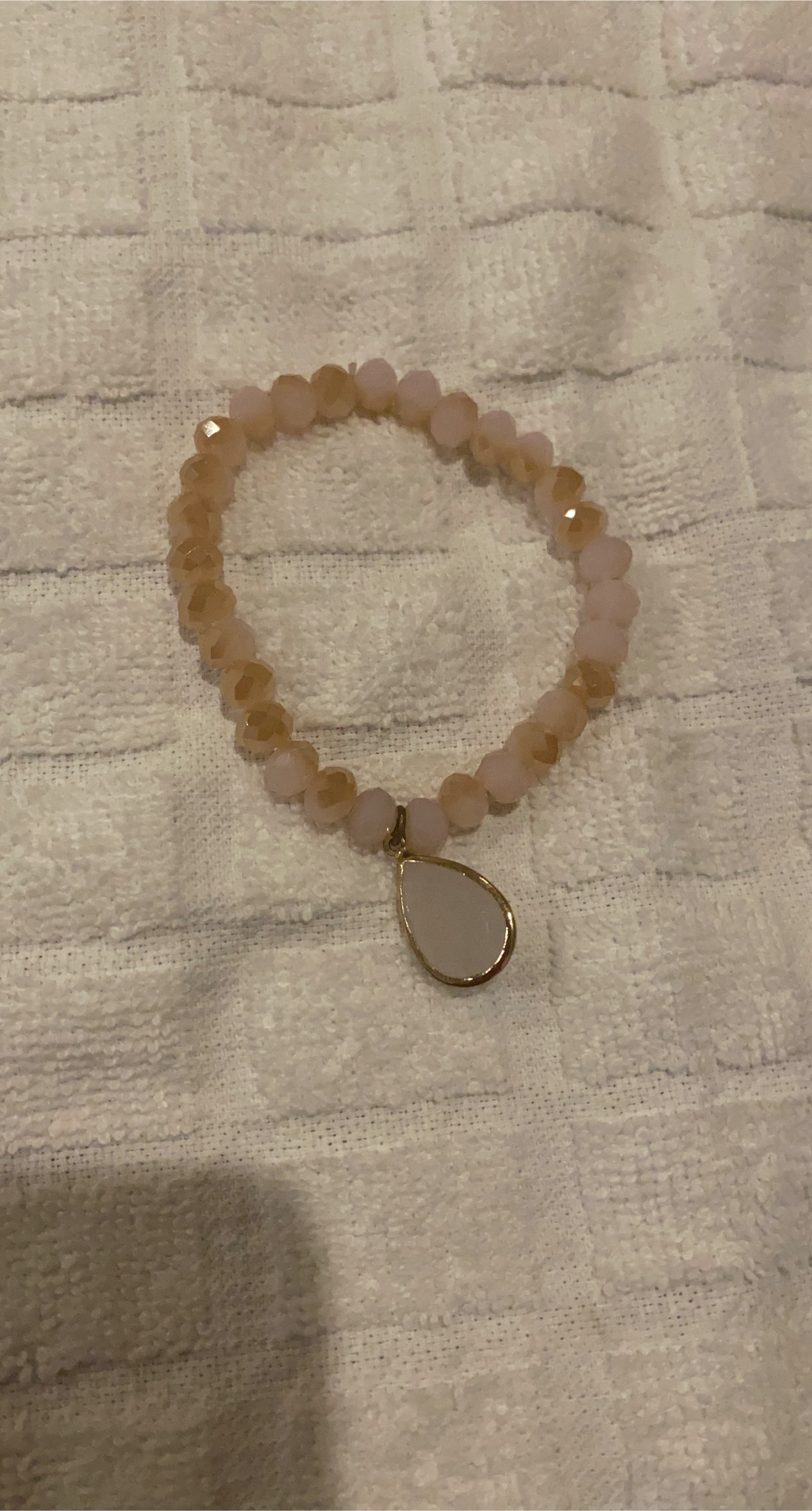Beaded Bracelet with Teardrop Pendant