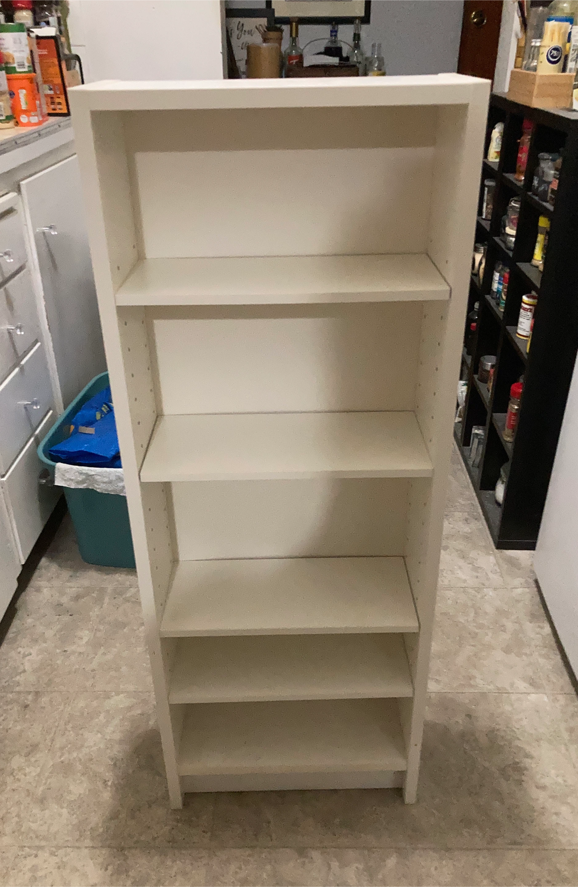 White Adjustable Shelves Bookcase