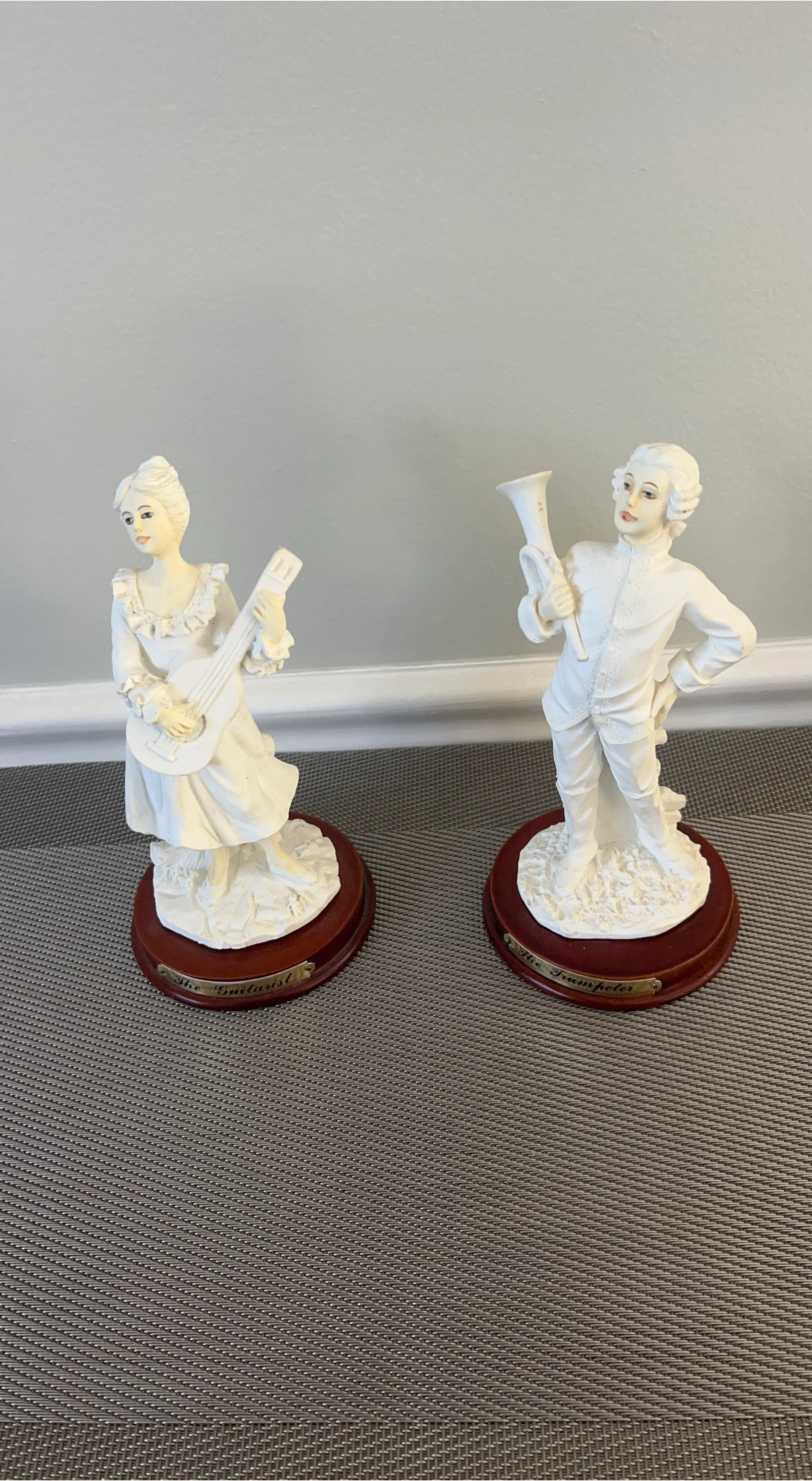 Vintage 'The Guitarist' & 'The Trumpeter' Figurines