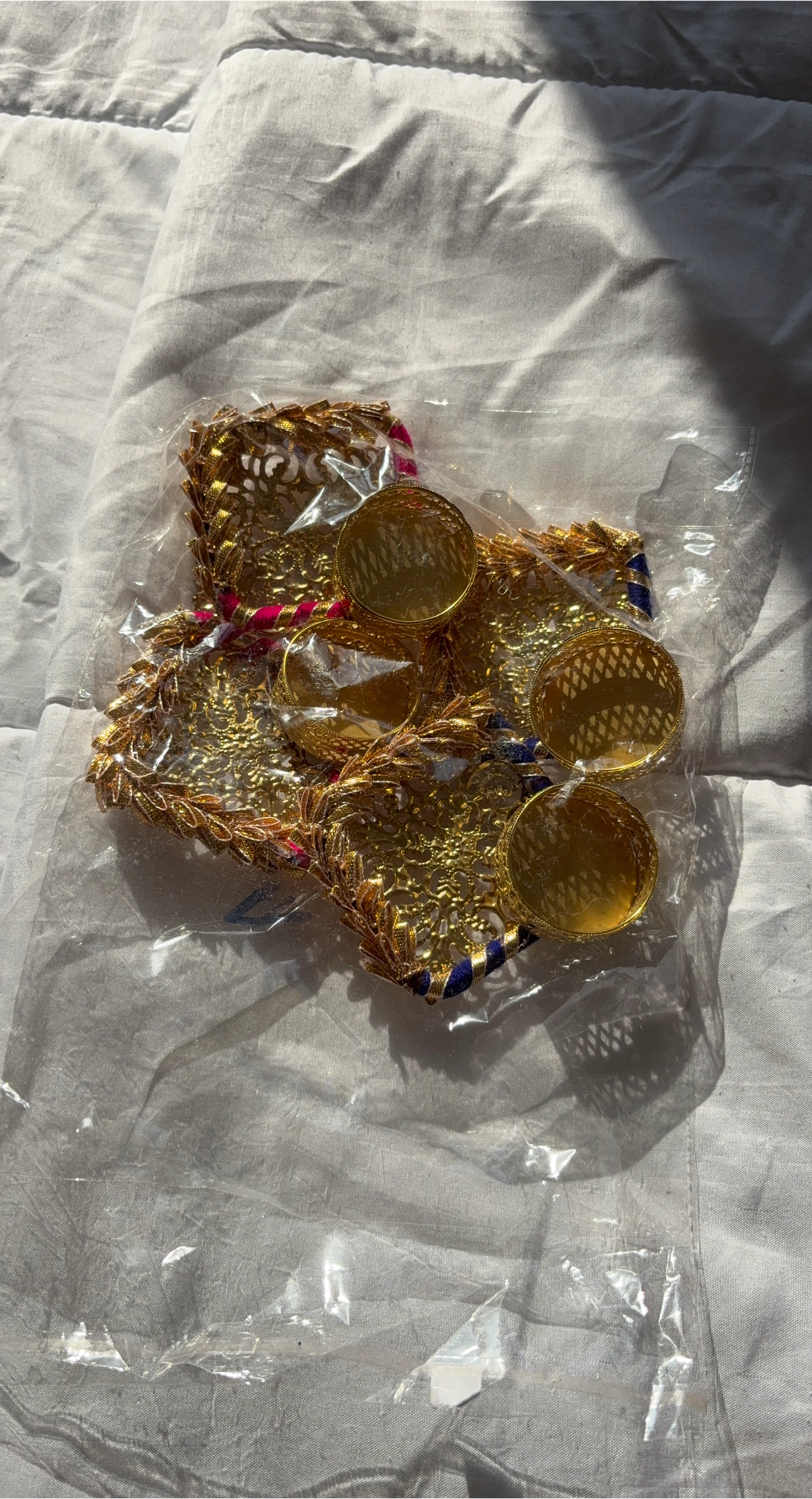 Gold Coasters - Set of 4, New