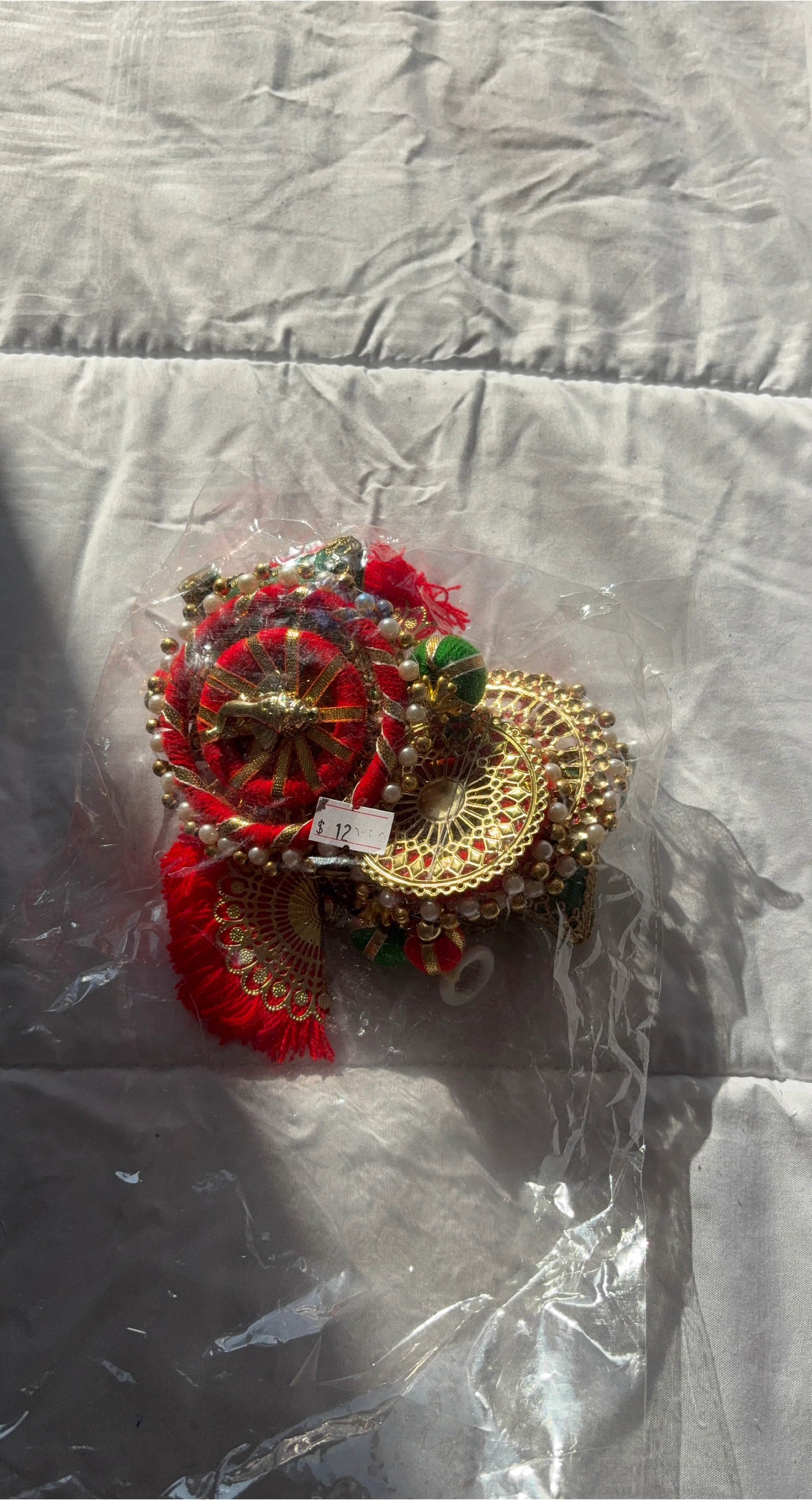 Indian Jewelry Set - Red & Gold