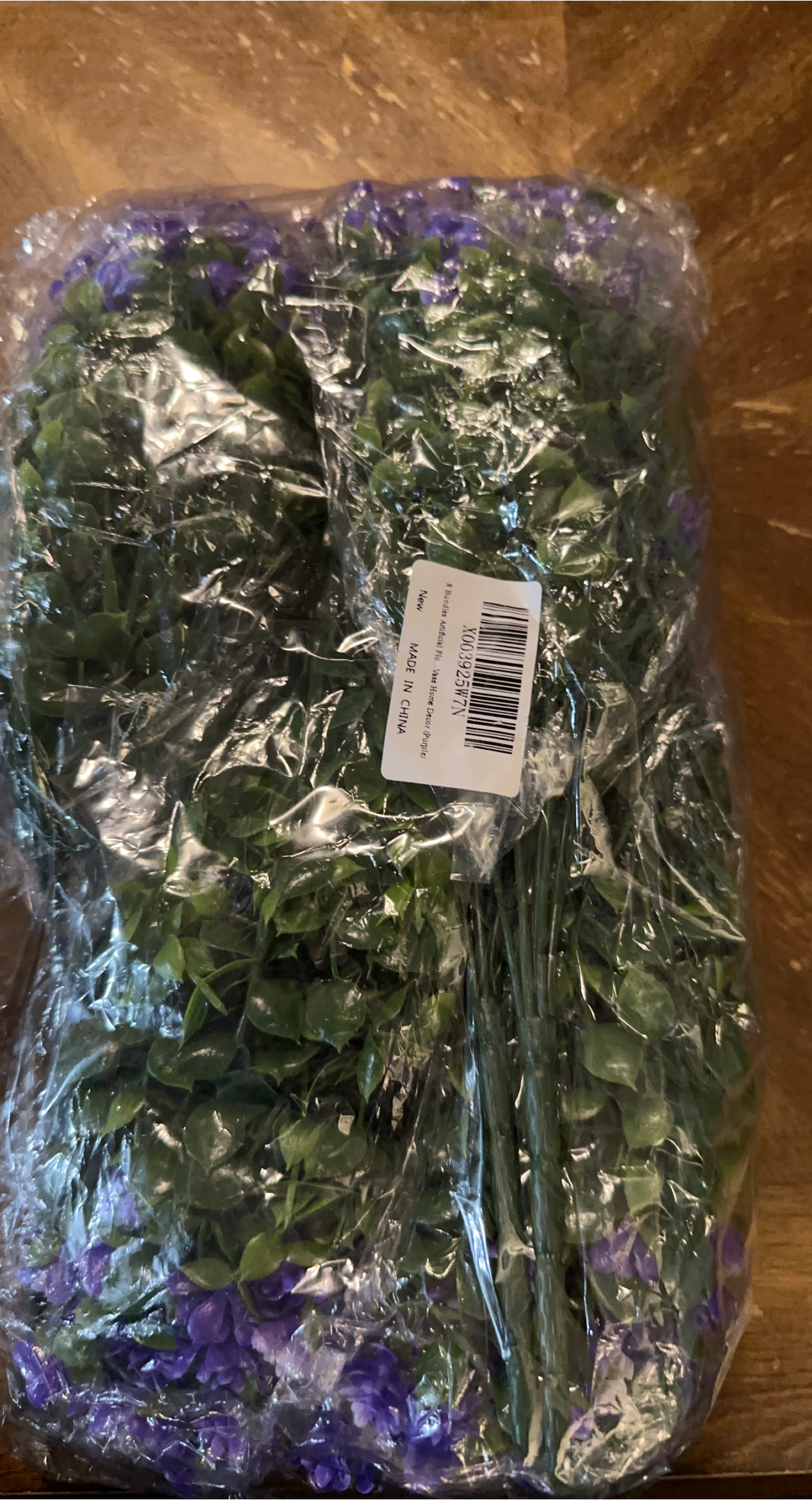 New 8 Bundles Artificial Purple Flowers