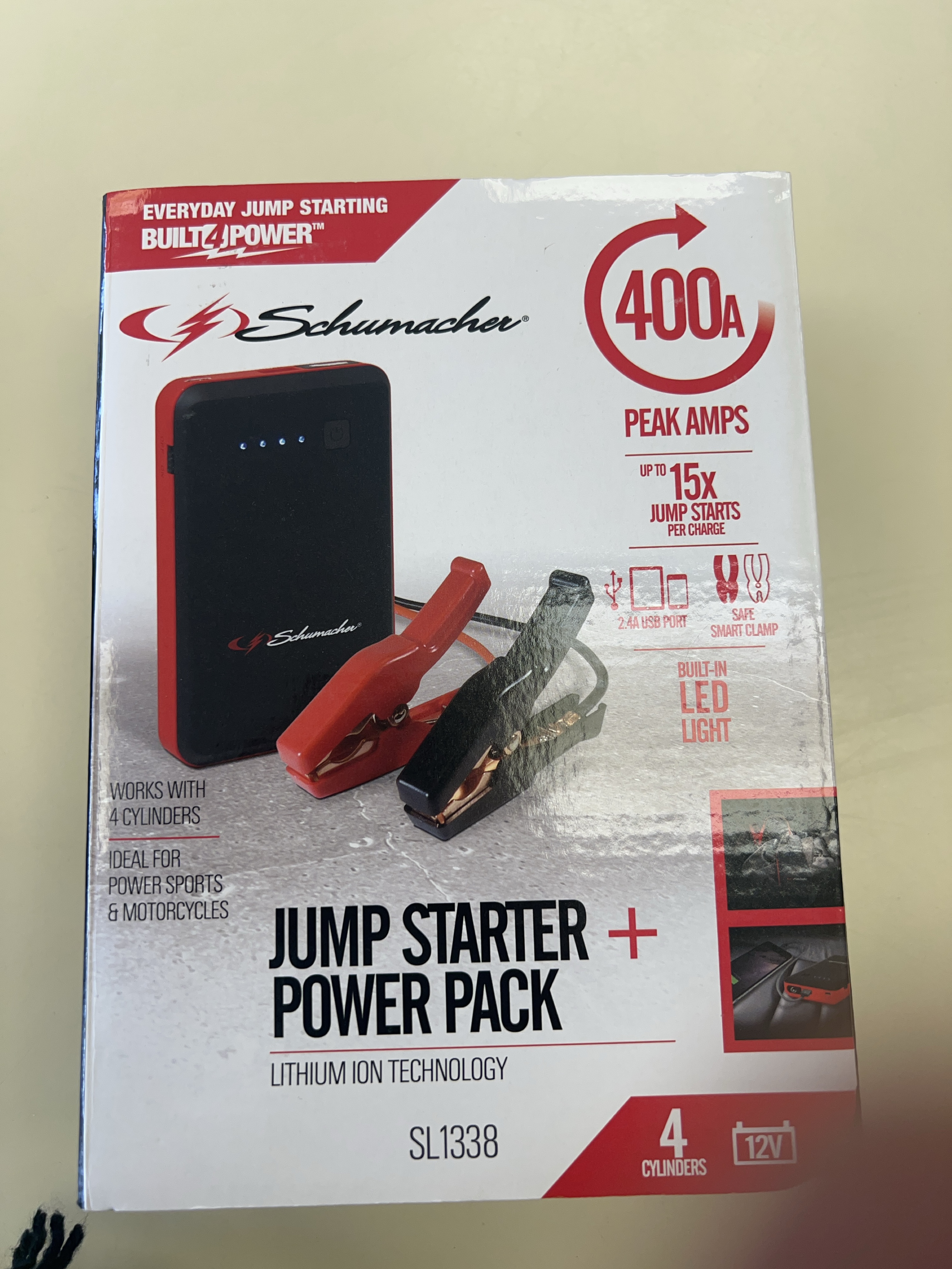 Schumacher SL1338 Jump Starter + Power Pack