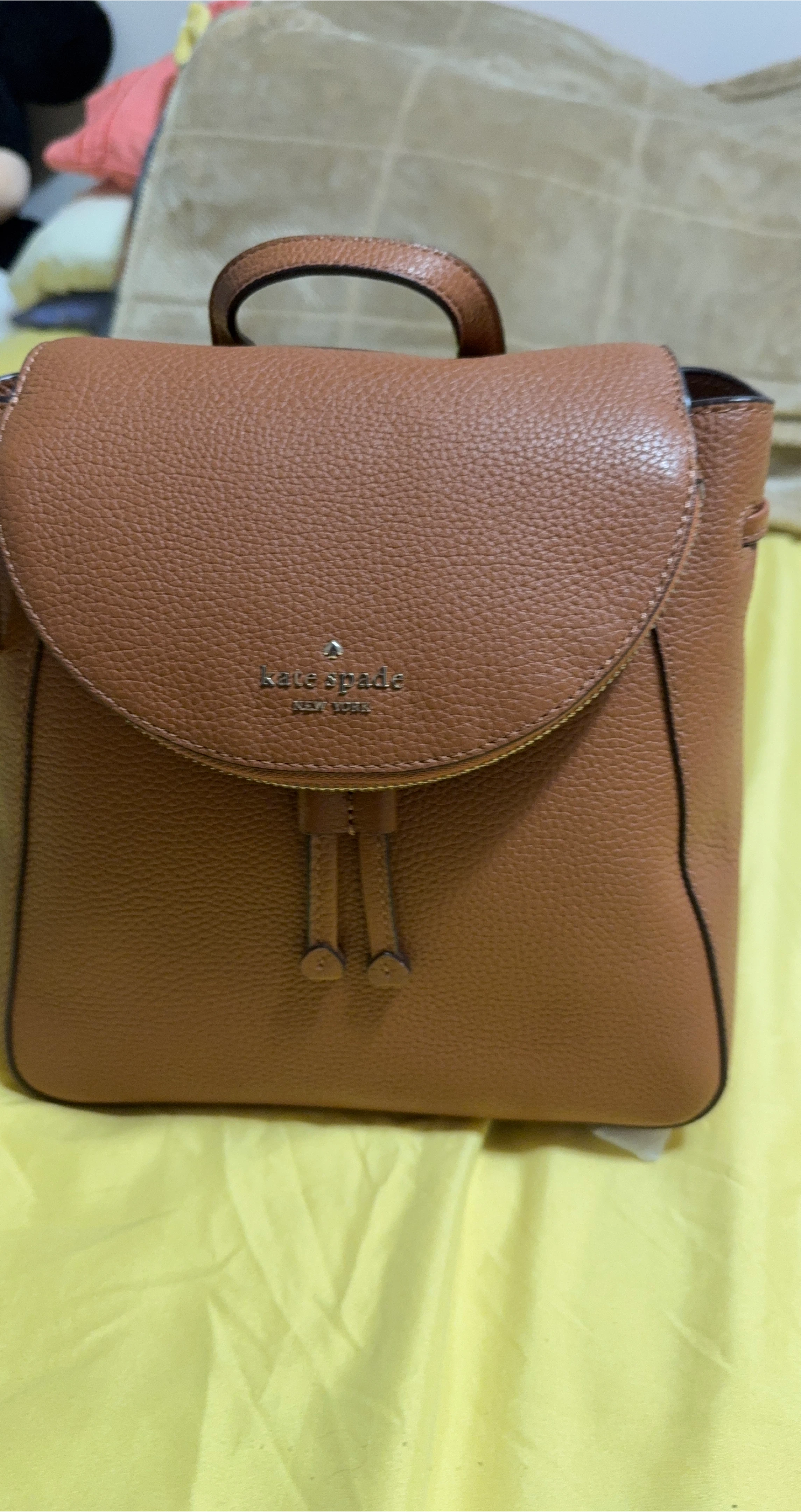 Kate Spade Brown Leather Backpack