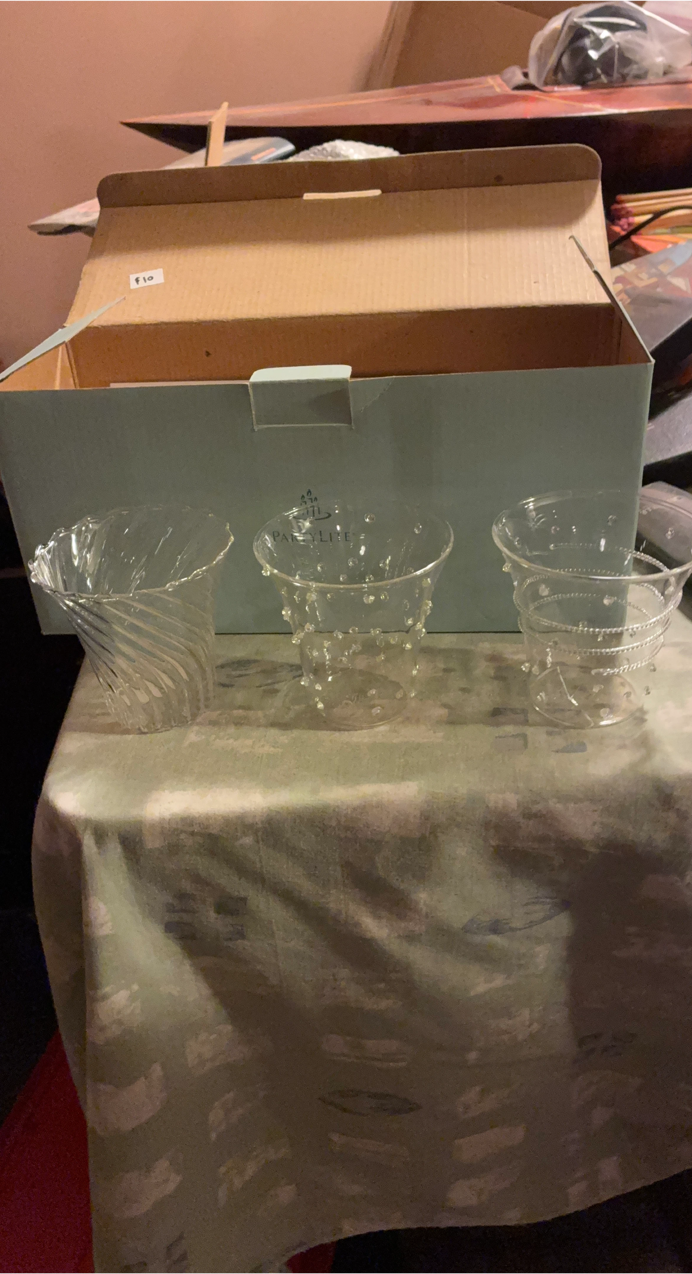 Partylite Clear Glass Votive Holders - Set of 3 image indicator(1)