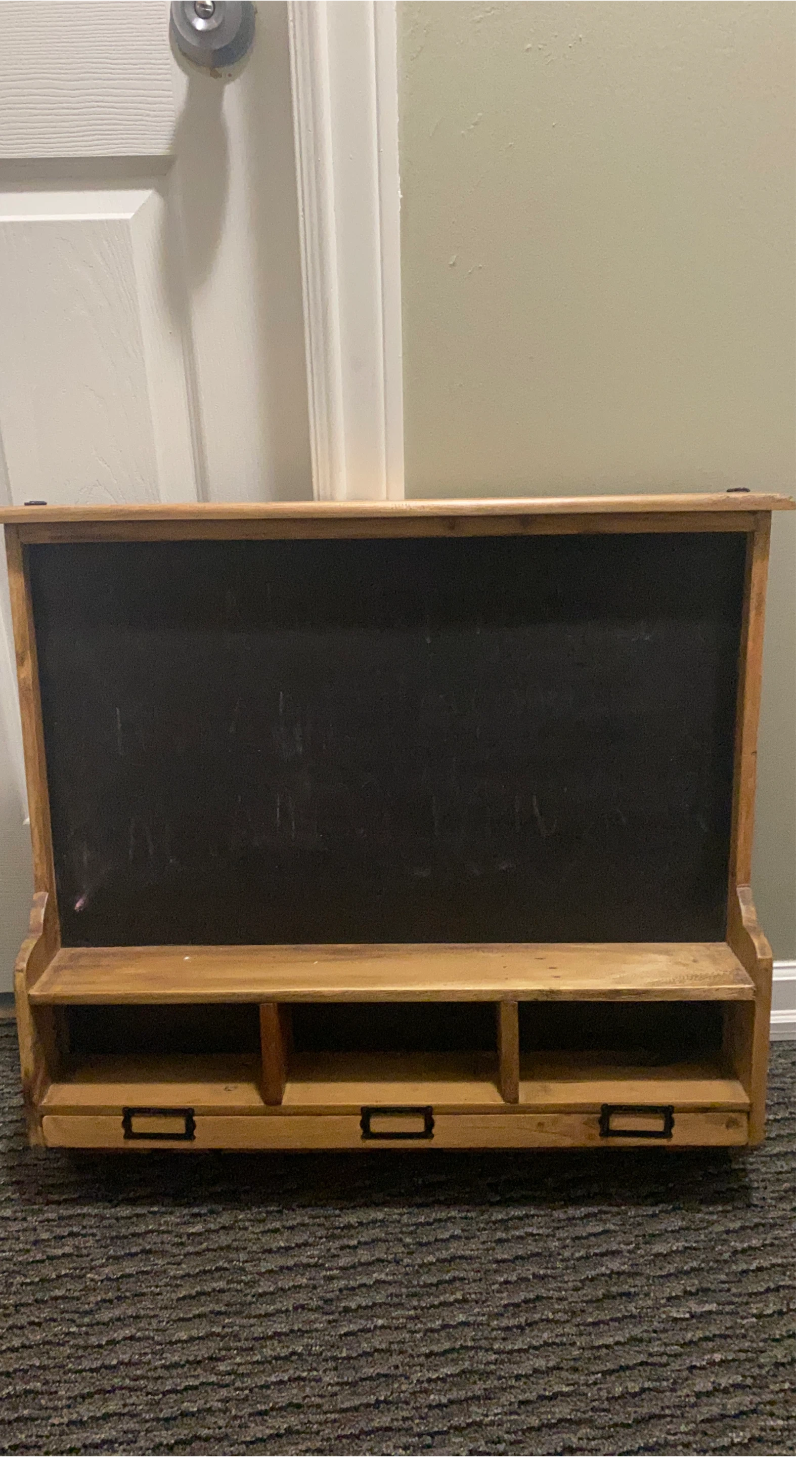 Wooden Chalkboard Wall Shelf