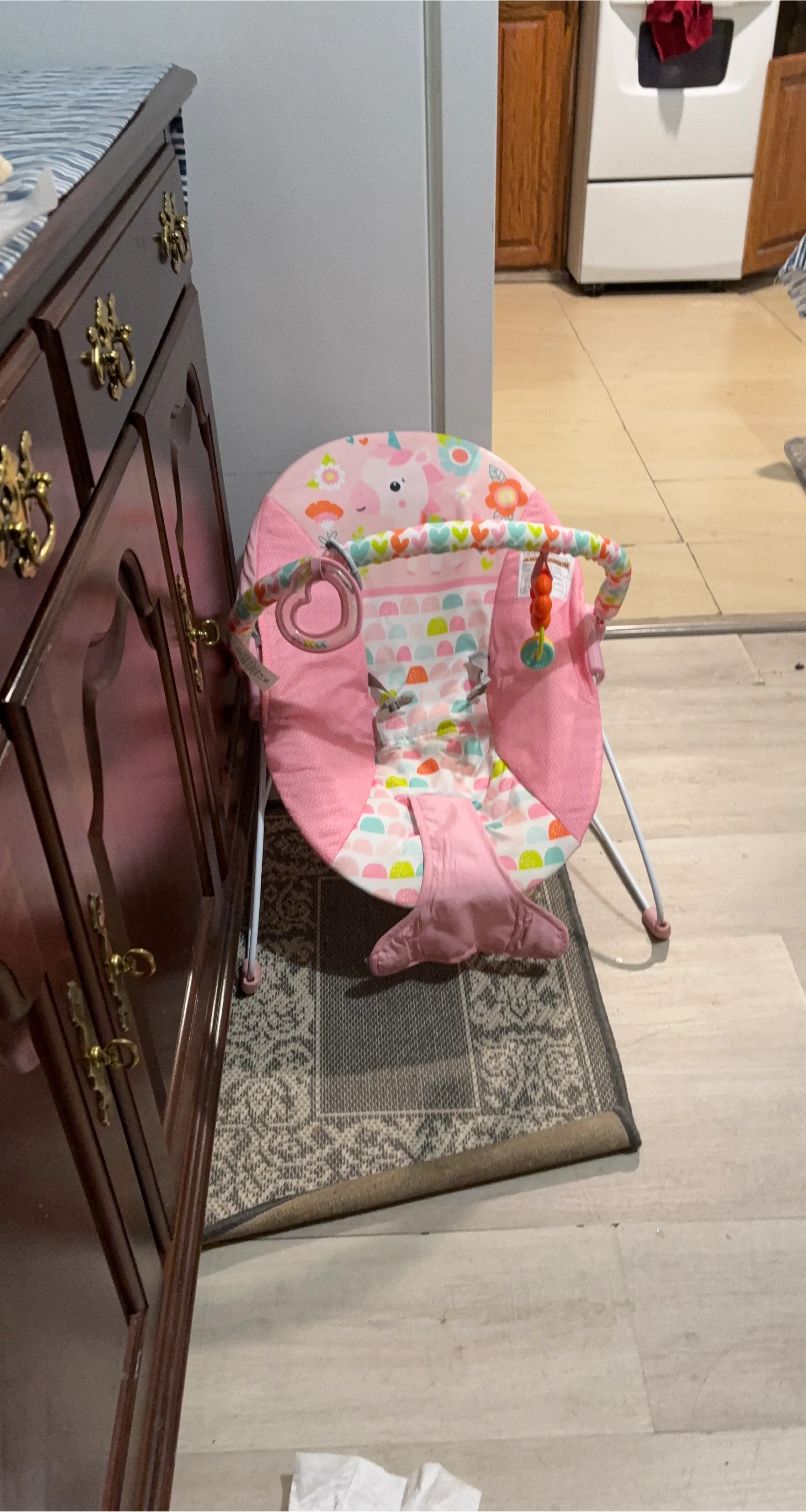 Pink Baby Bouncer Seat