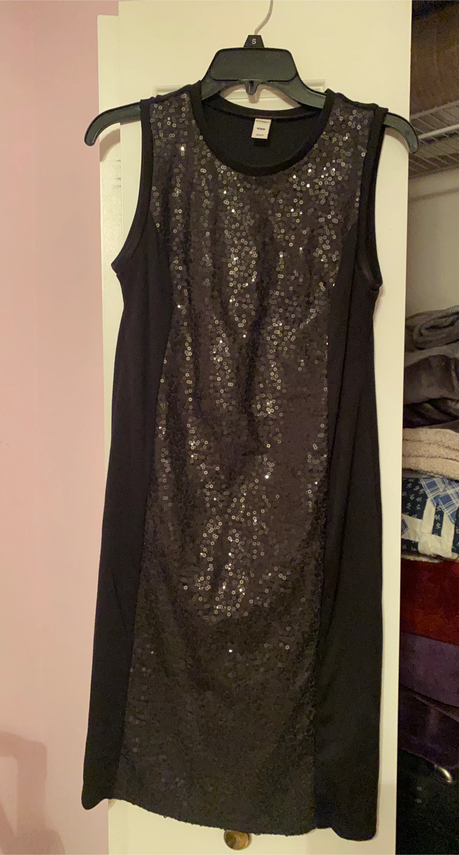 Old Navy Black Sequin Dress Size M/M