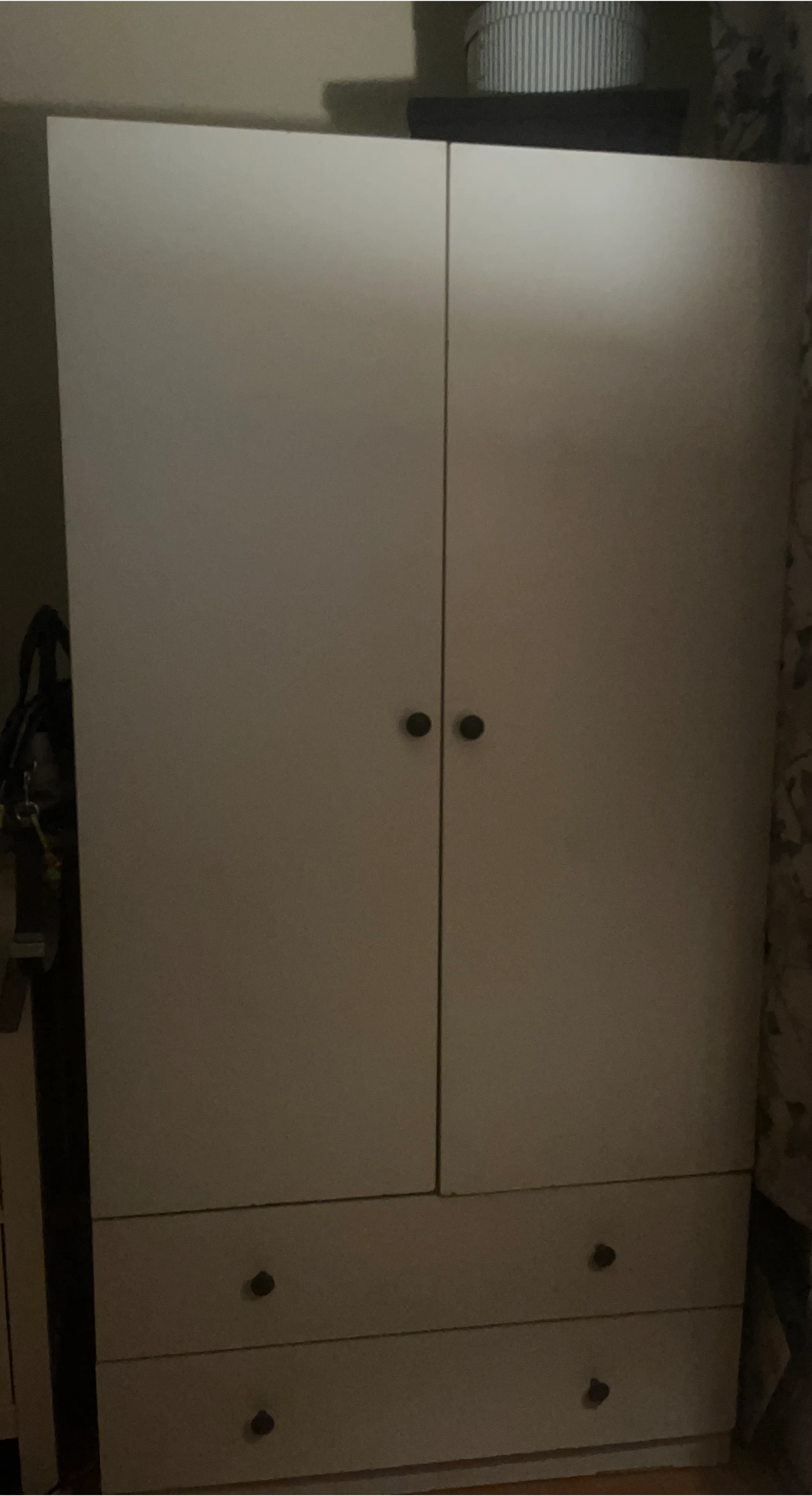 White Wardrobe with Drawers