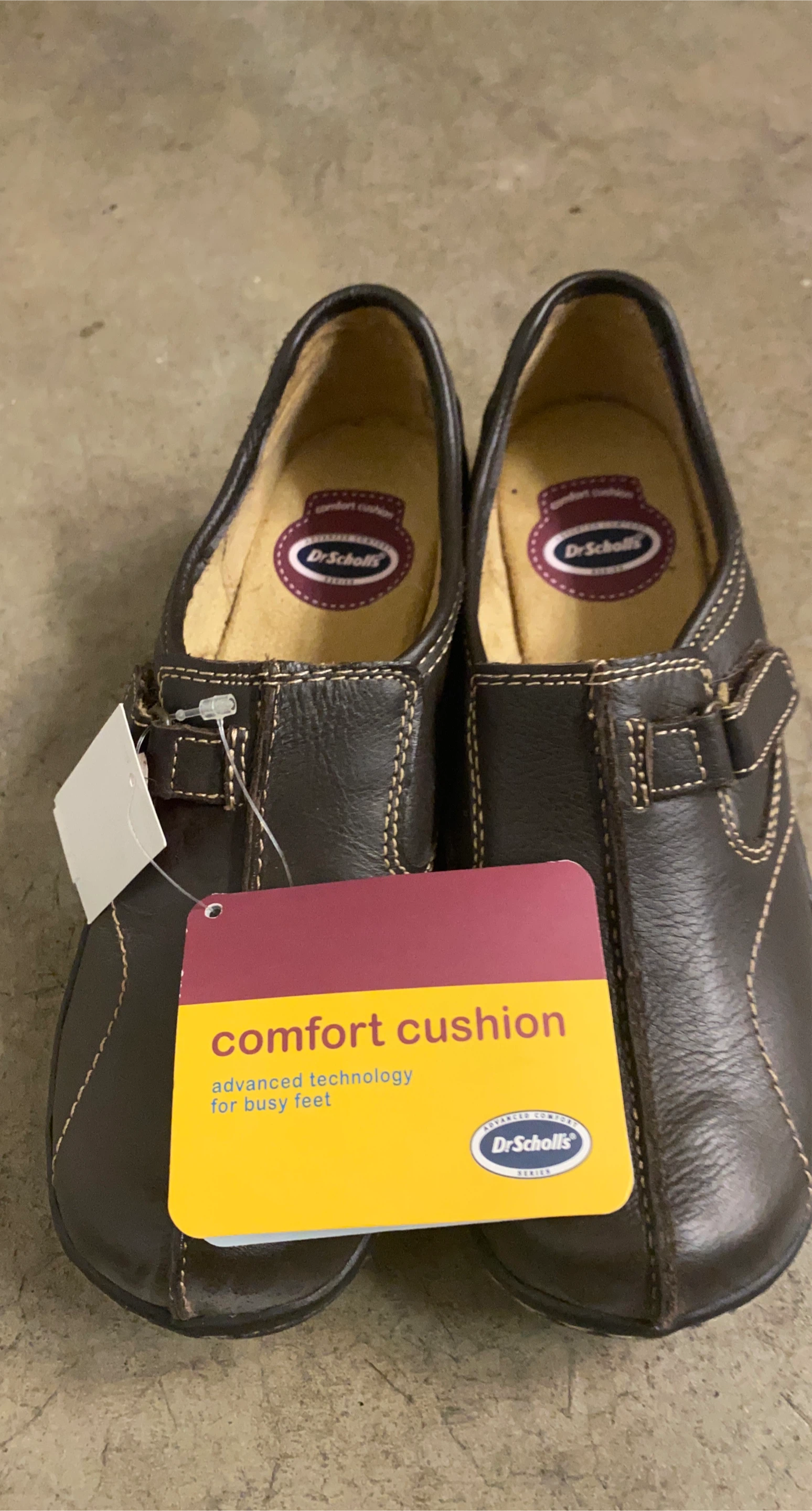 Dr. Scholl's Brown Leather Comfort Cushion Shoes