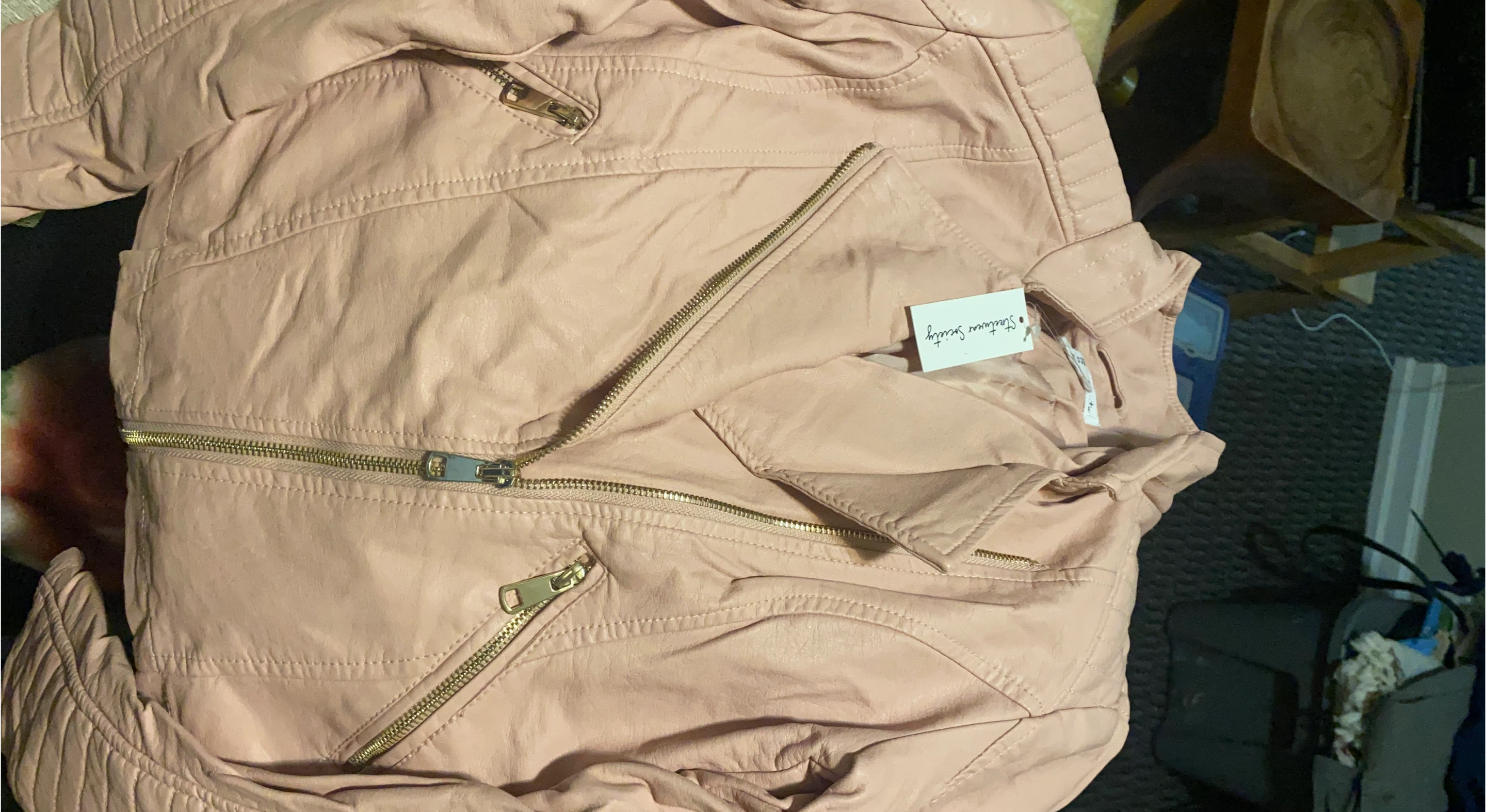 Streetwear Society Pink Leather Jacket