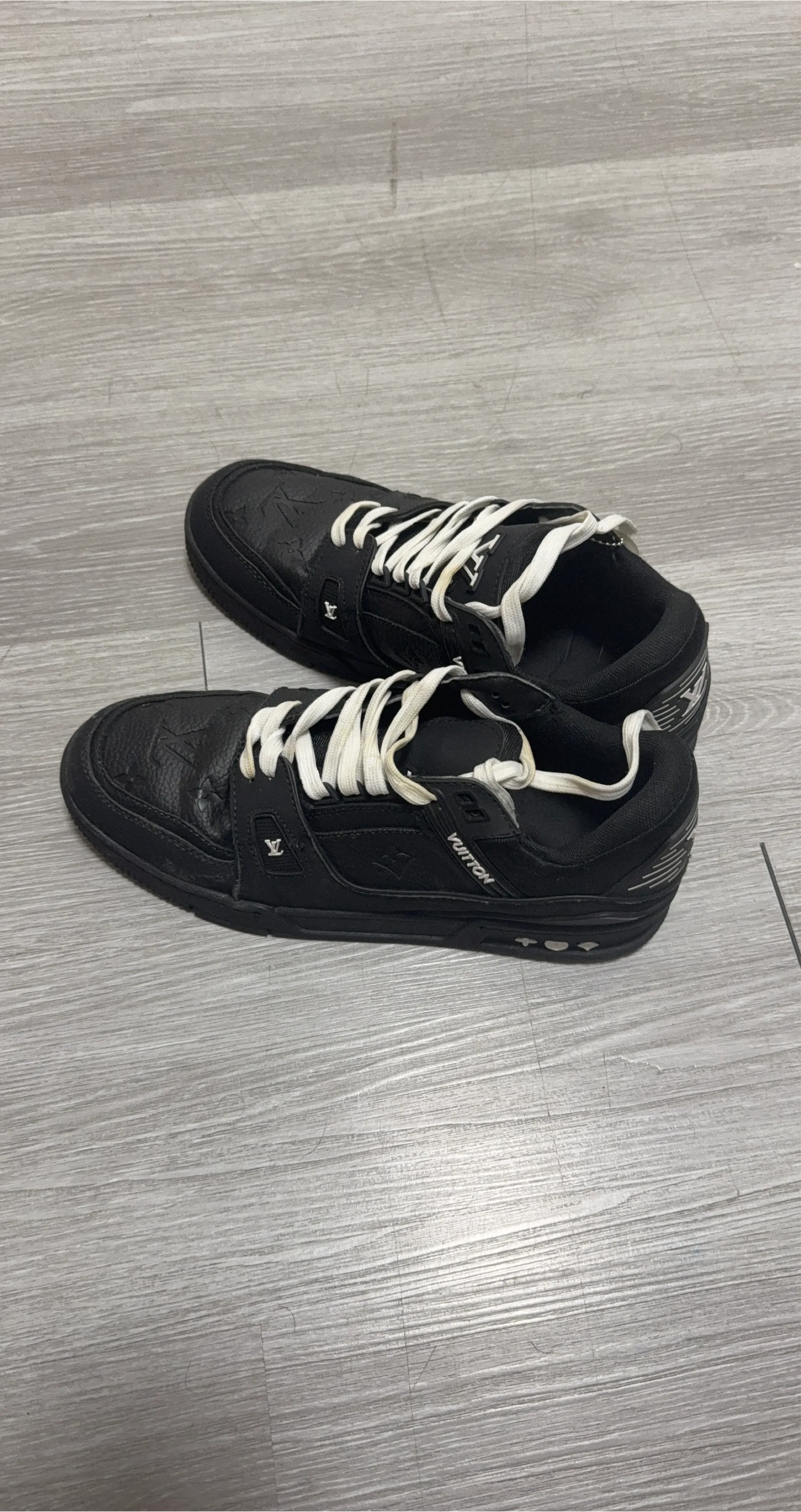 Louis Vuitton Black Leather Sneakers