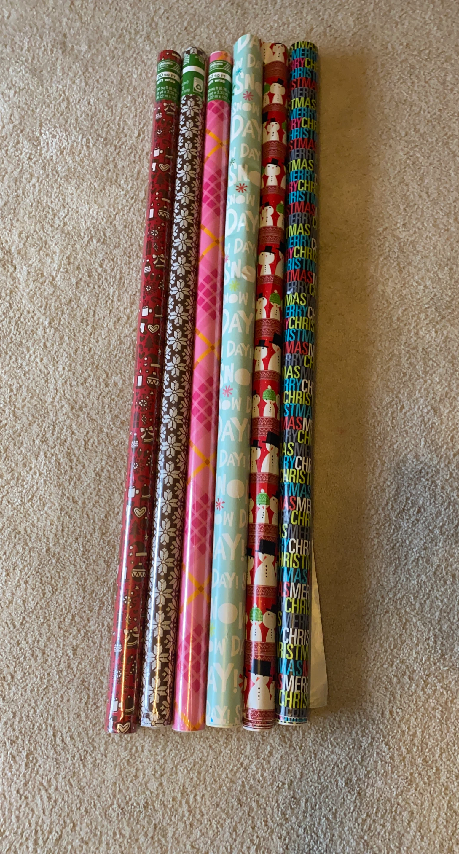 Christmas Wrapping Paper Rolls - Assorted Designs