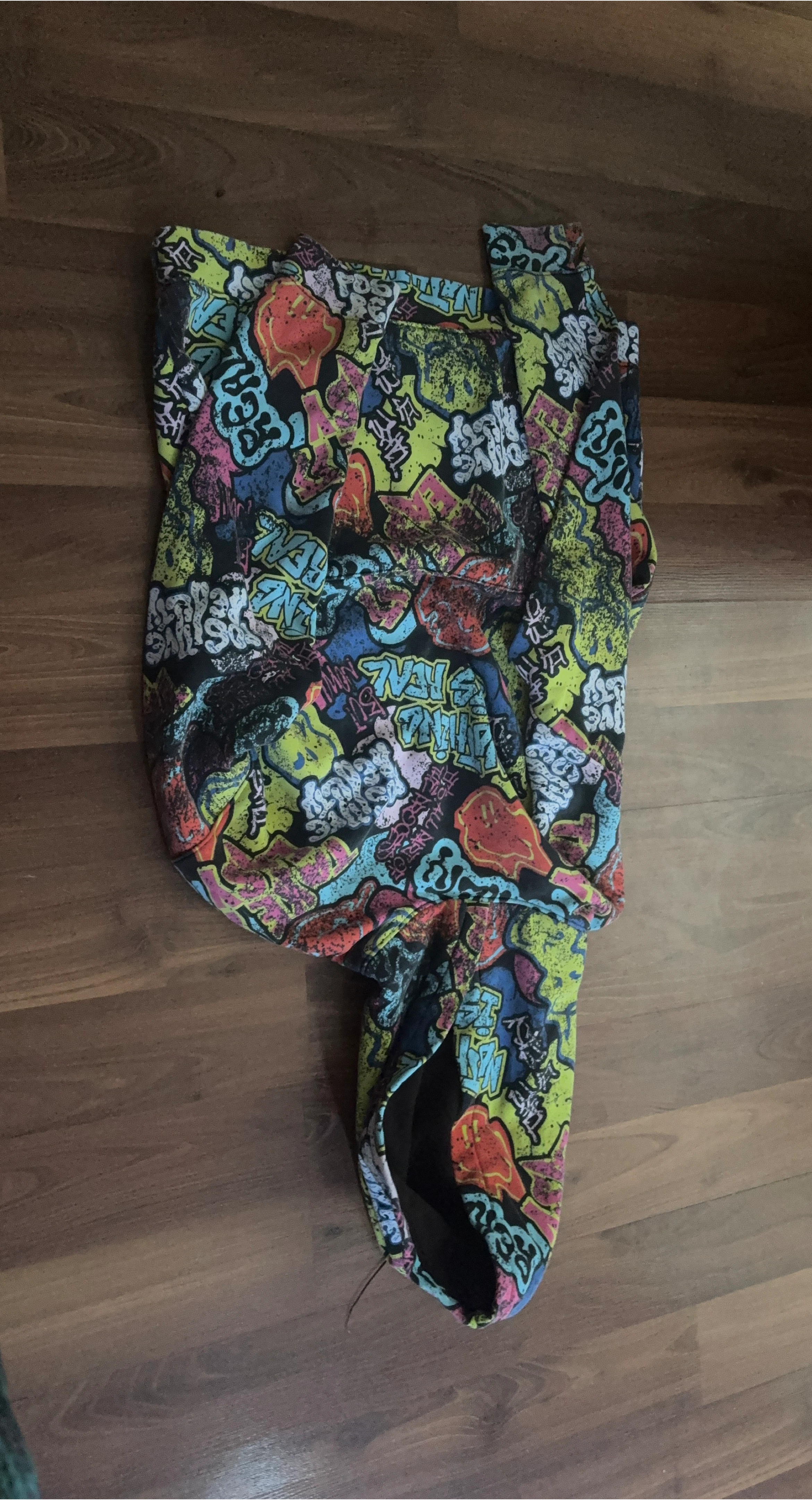 Colorful Graffiti Print Hoodie