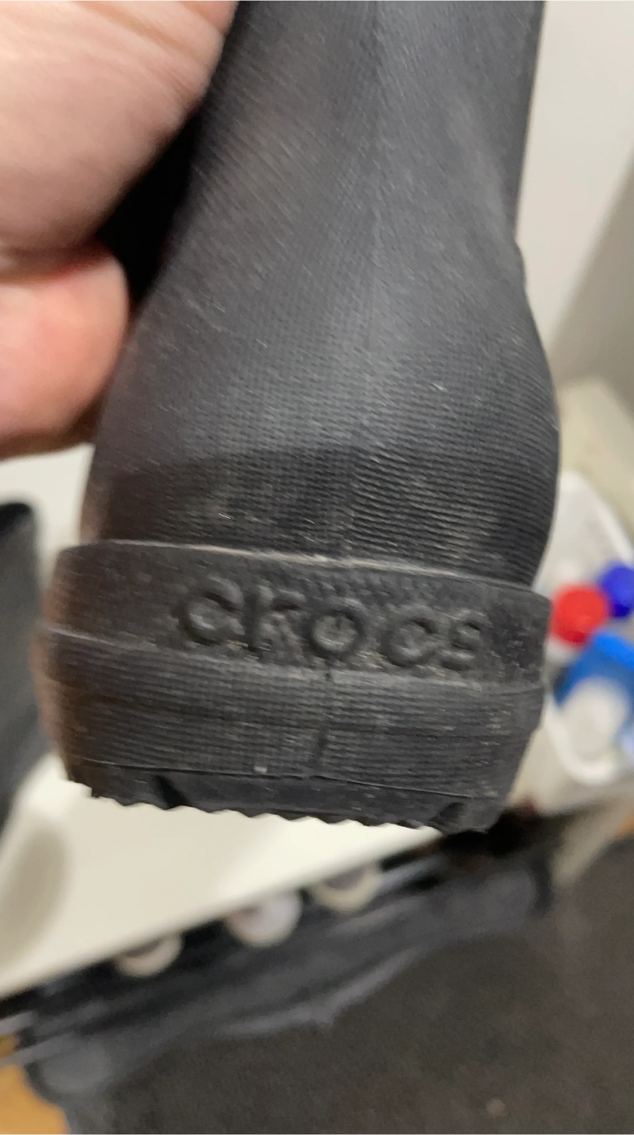 Crocs Black Rain Boots Size 7