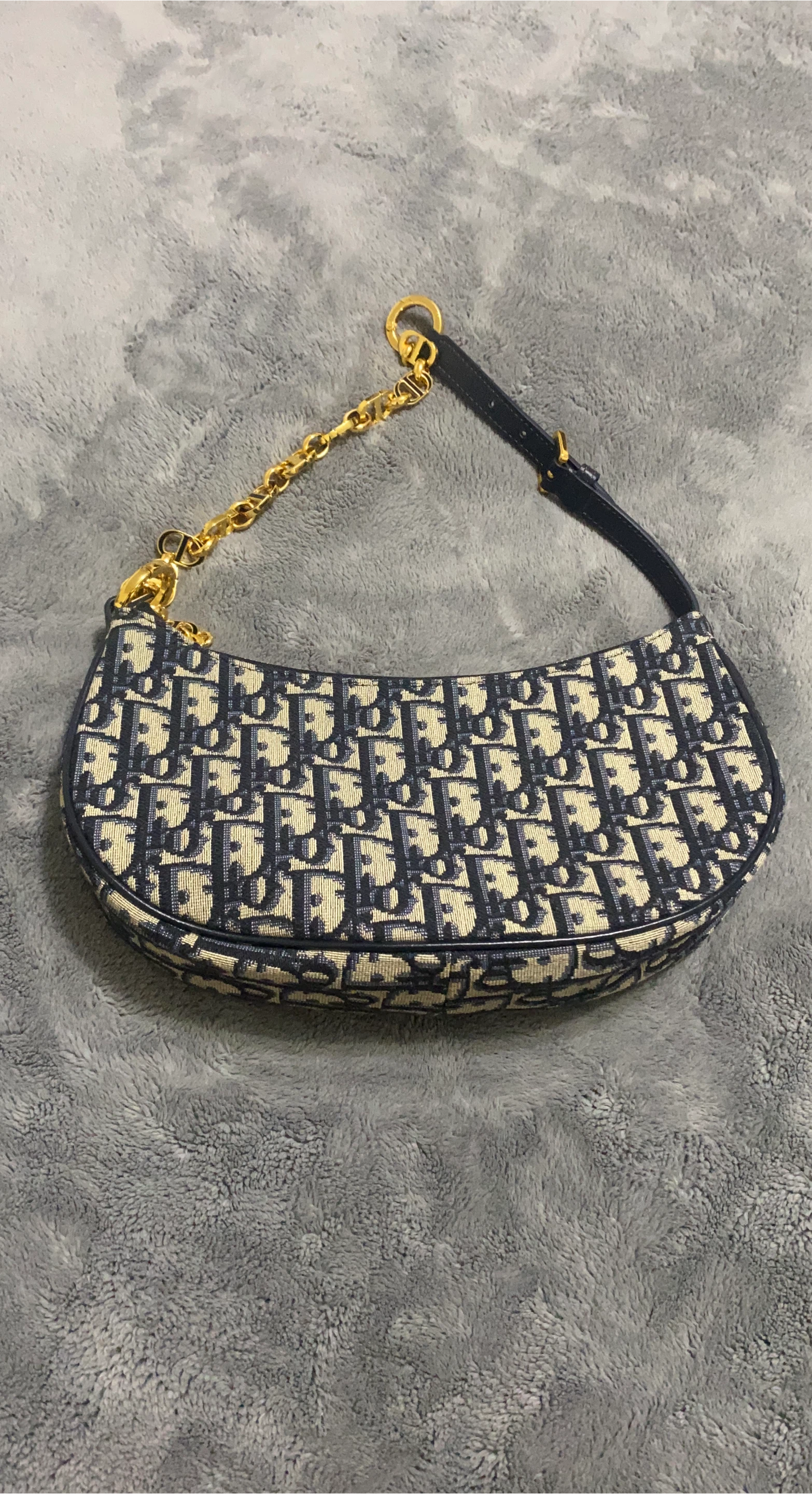 Dior Blue Oblique Mini Saddle Bag image indicator(1)