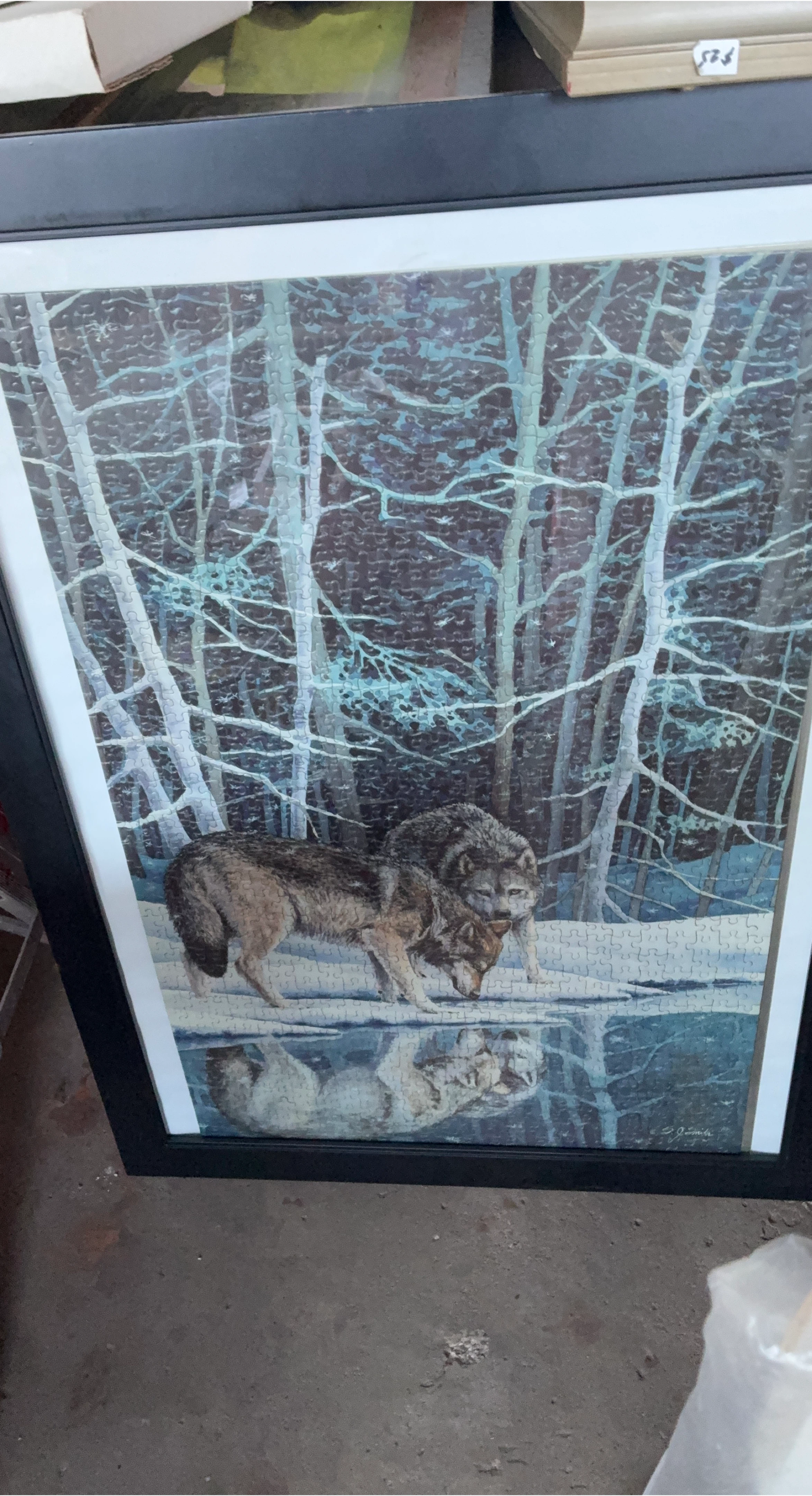 Framed Wolf Puzzle