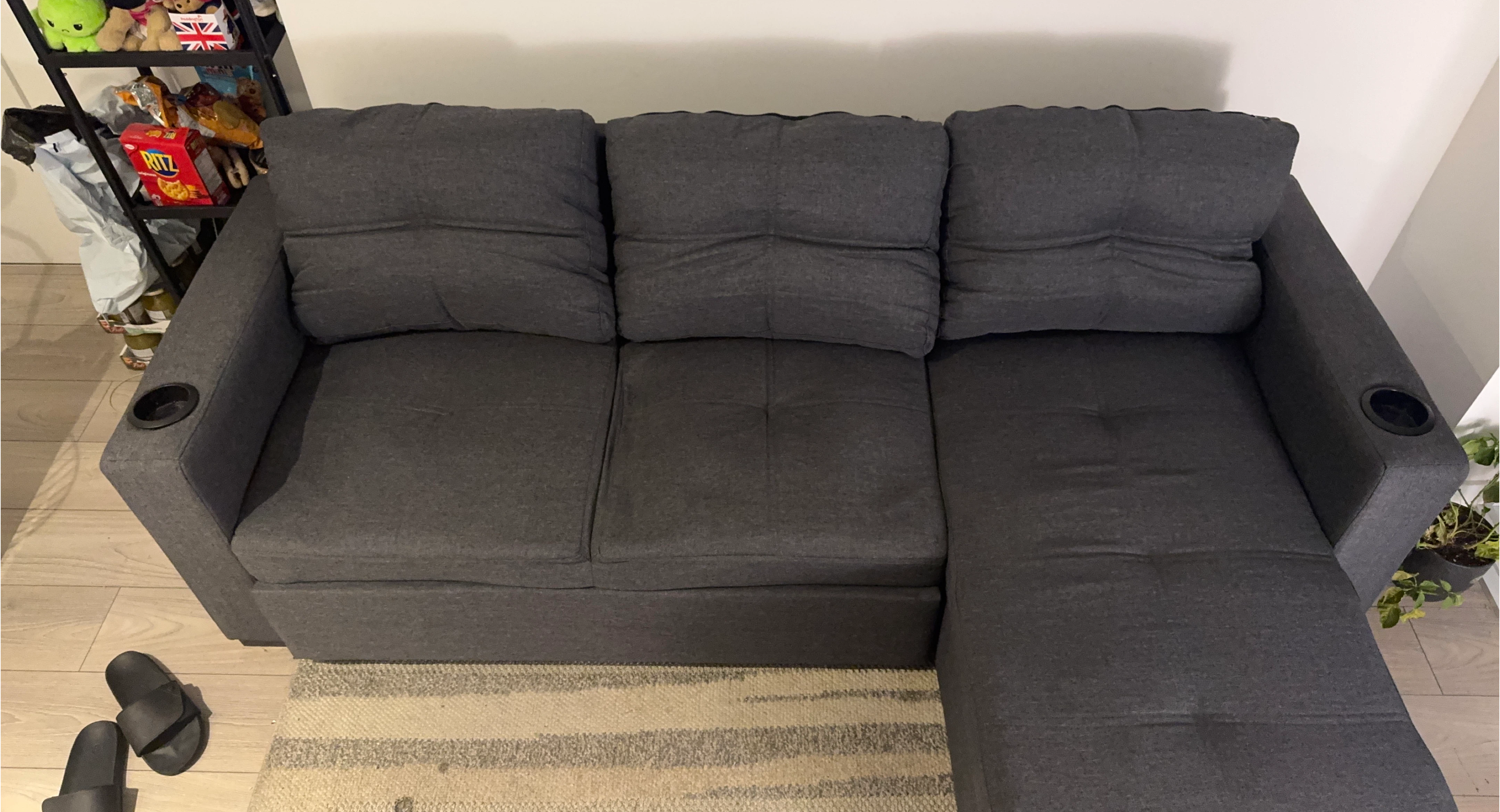Grey Sectional Sofa with Storage image indicator(1)