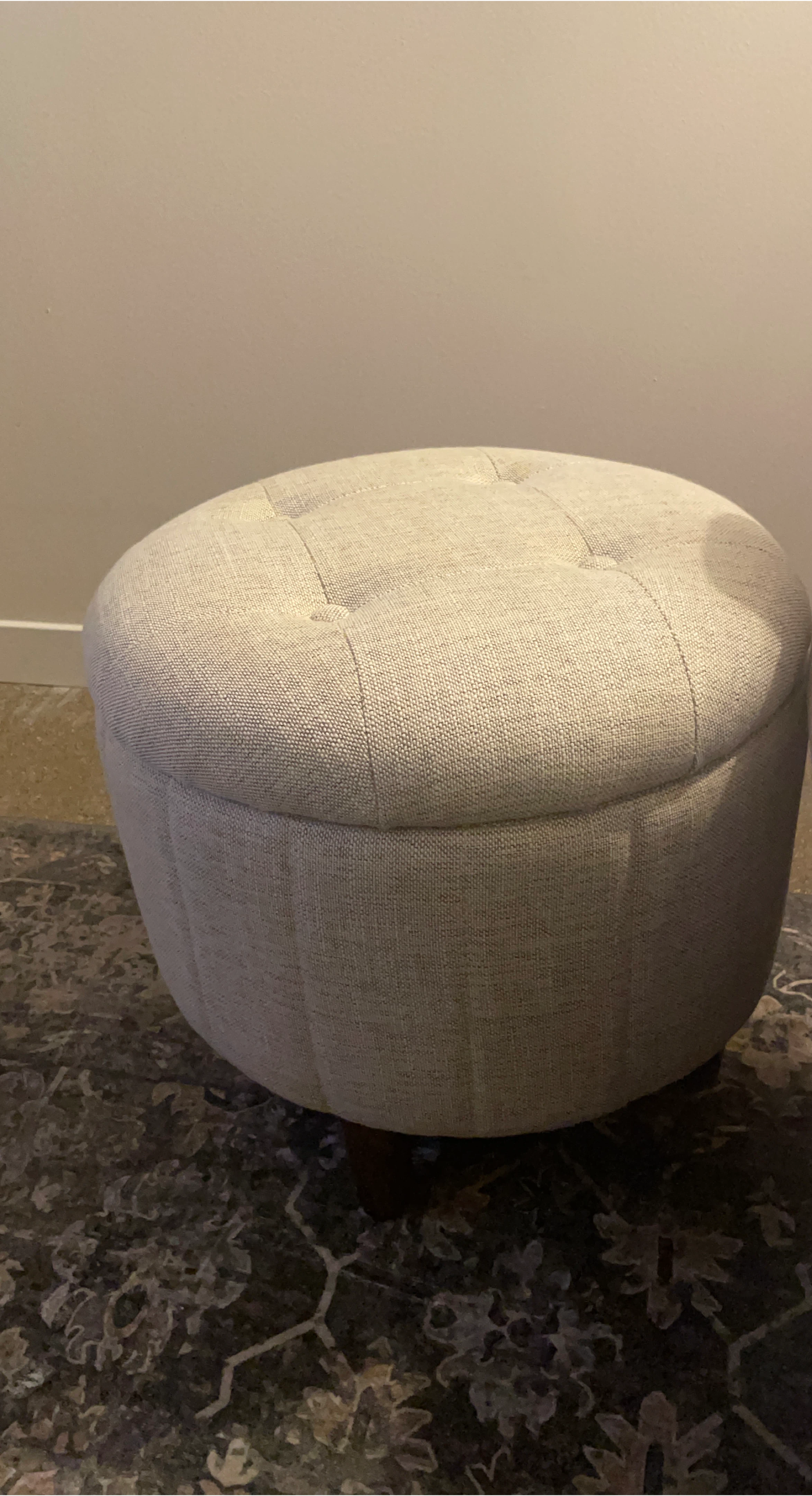 Round Upholstered Ottoman