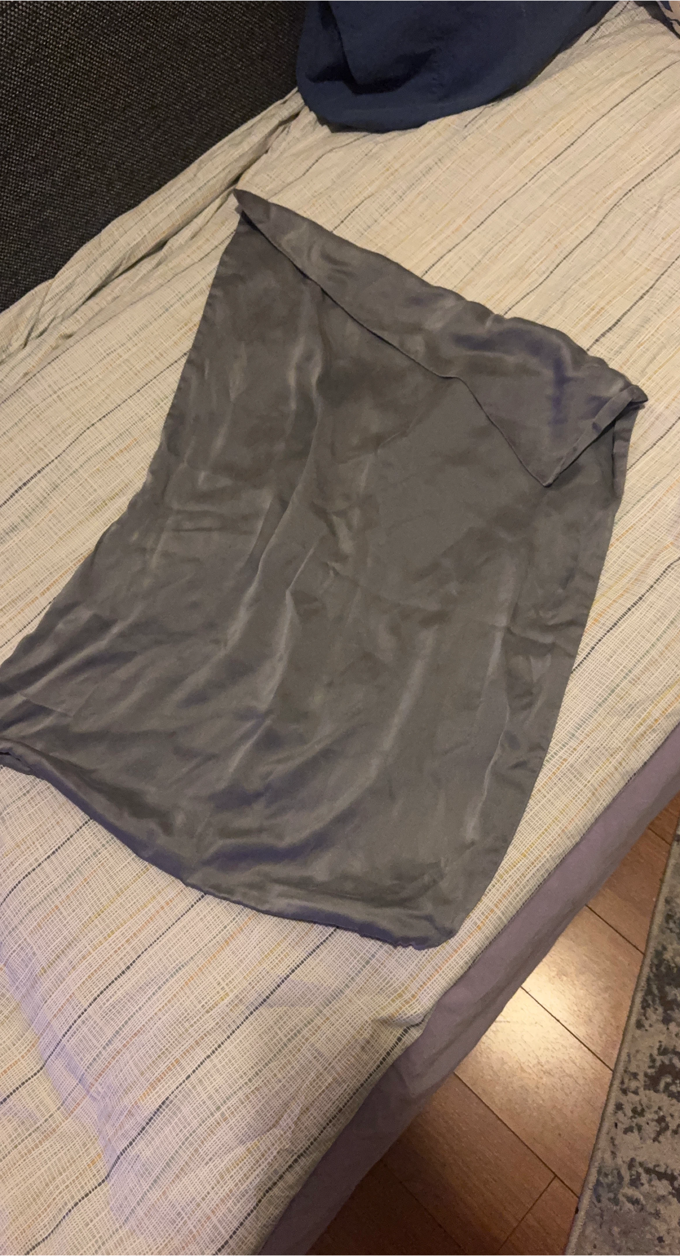 Grey Satin Pillowcase