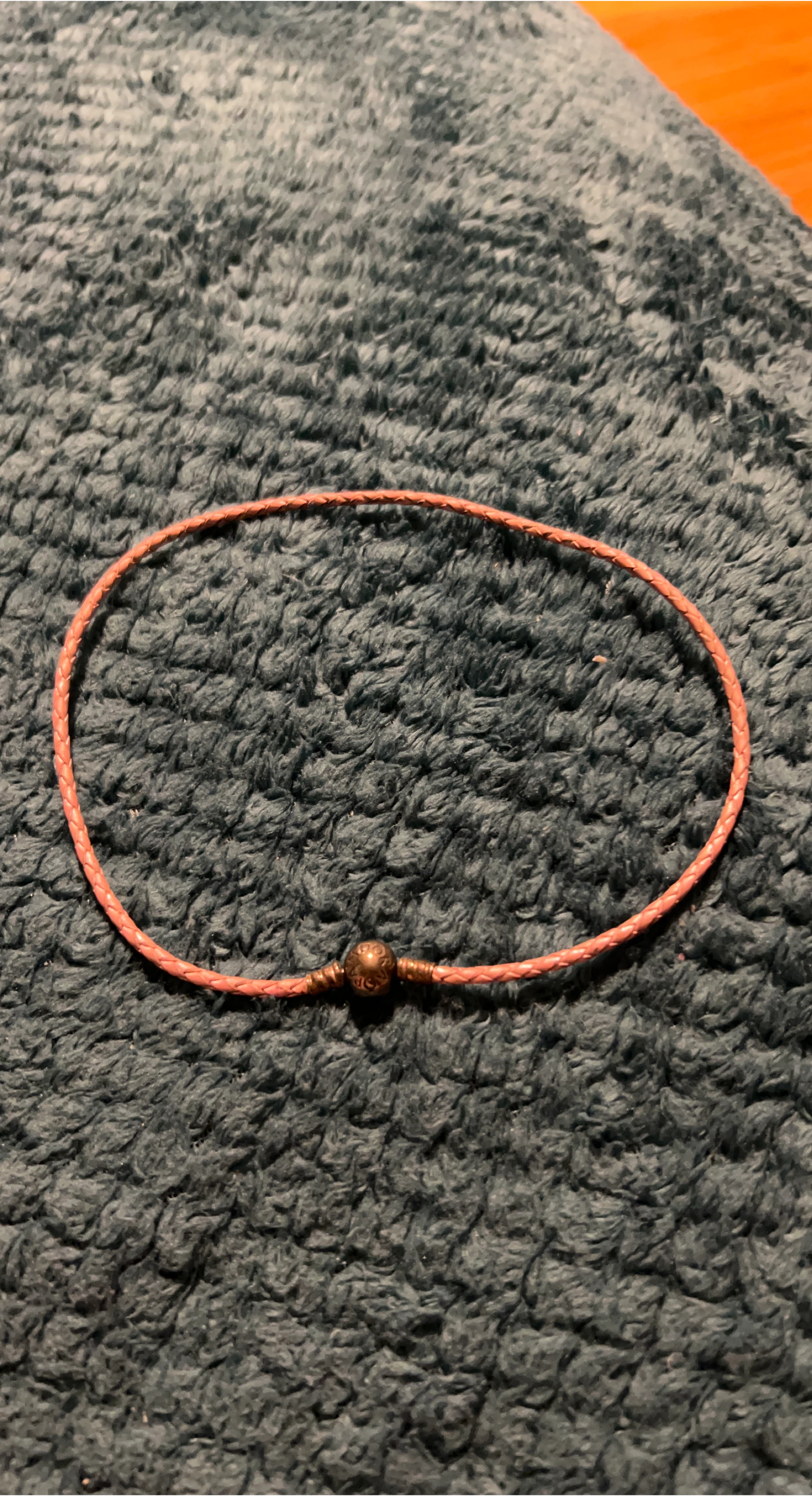 Pandora Pink Leather Necklace