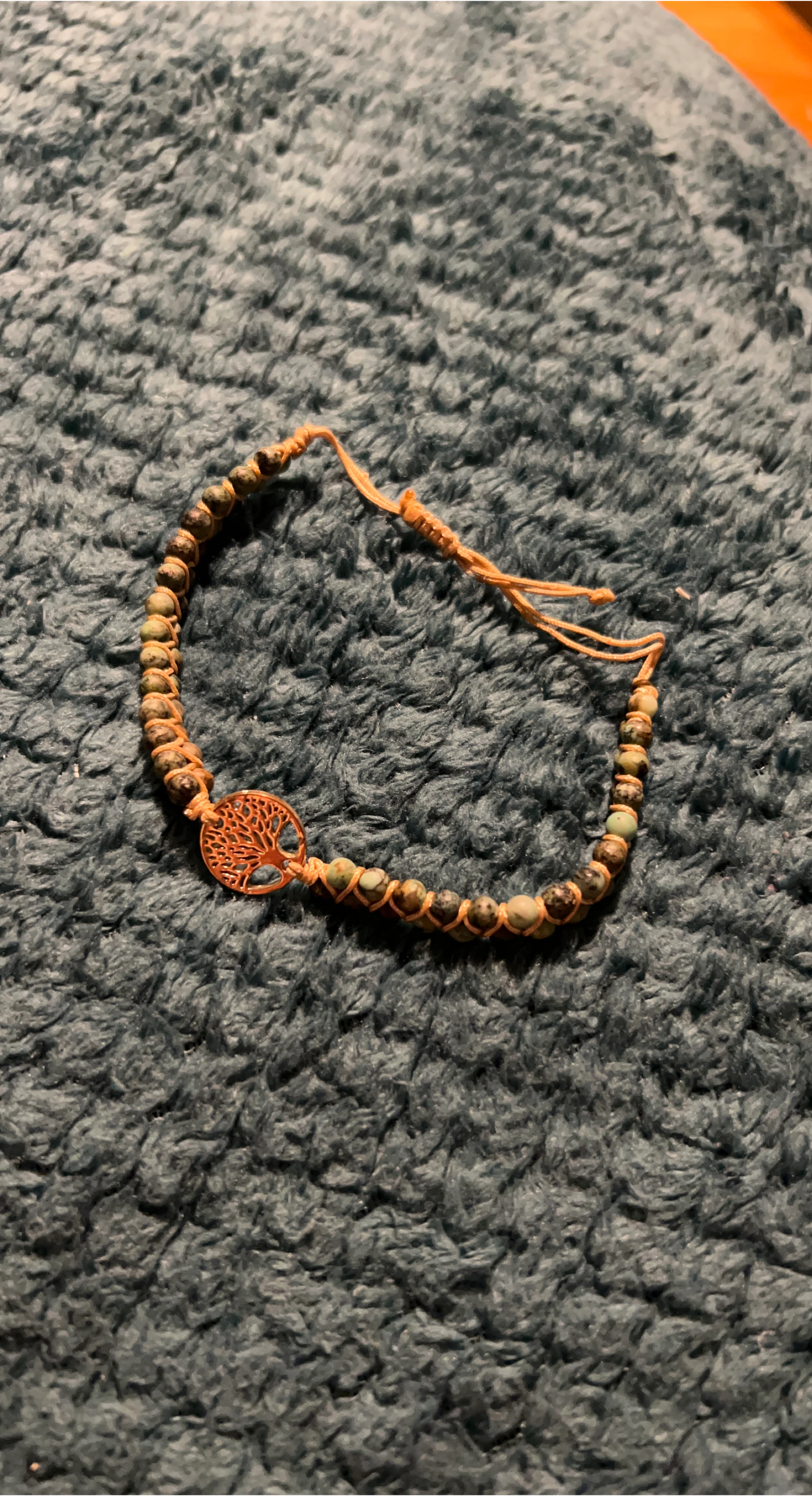 Beaded Bracelet with Tree of Life Charm