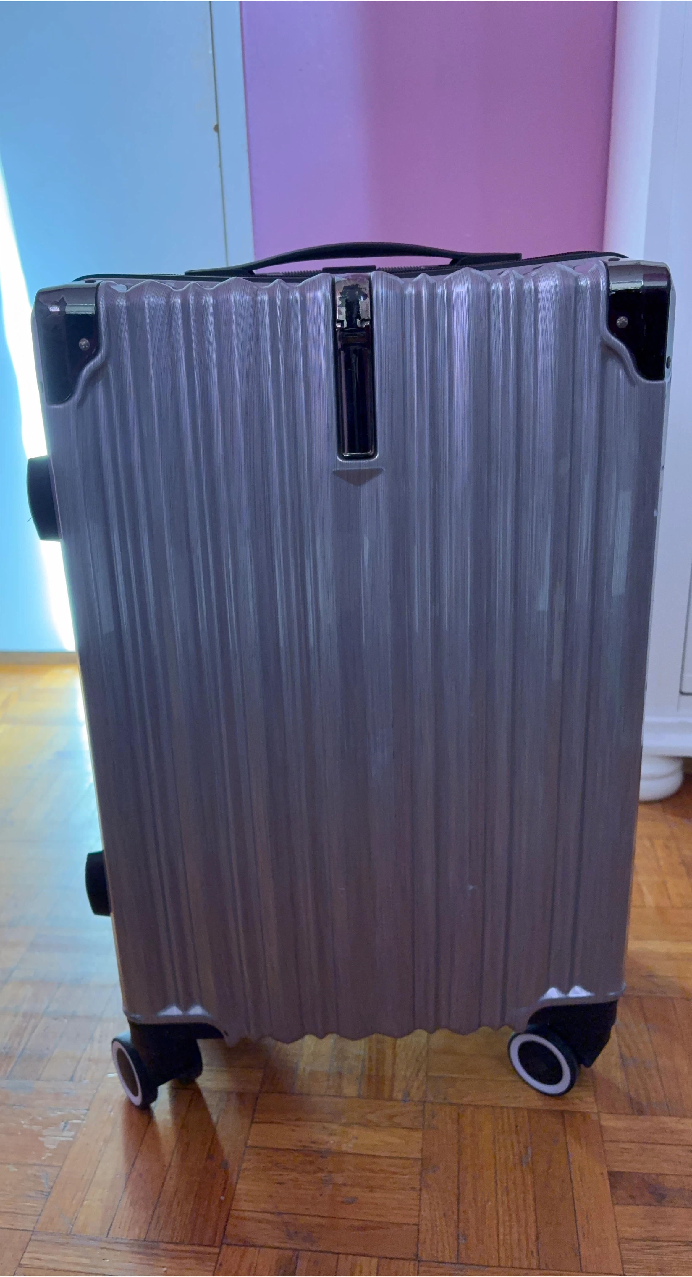 Silver Hardside Carry-On Luggage