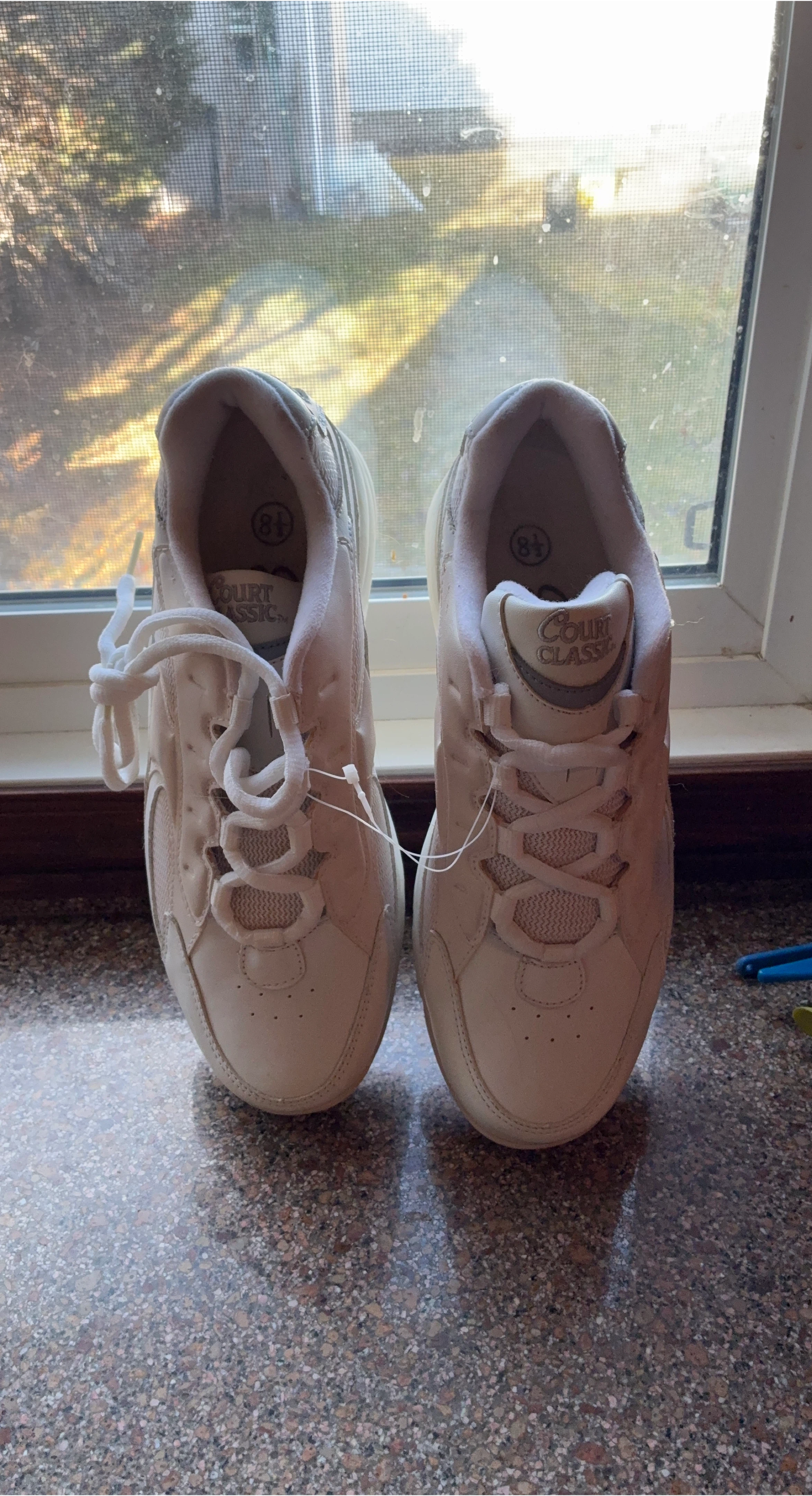 Court Classic White Sneakers - Size 8.5 never worn