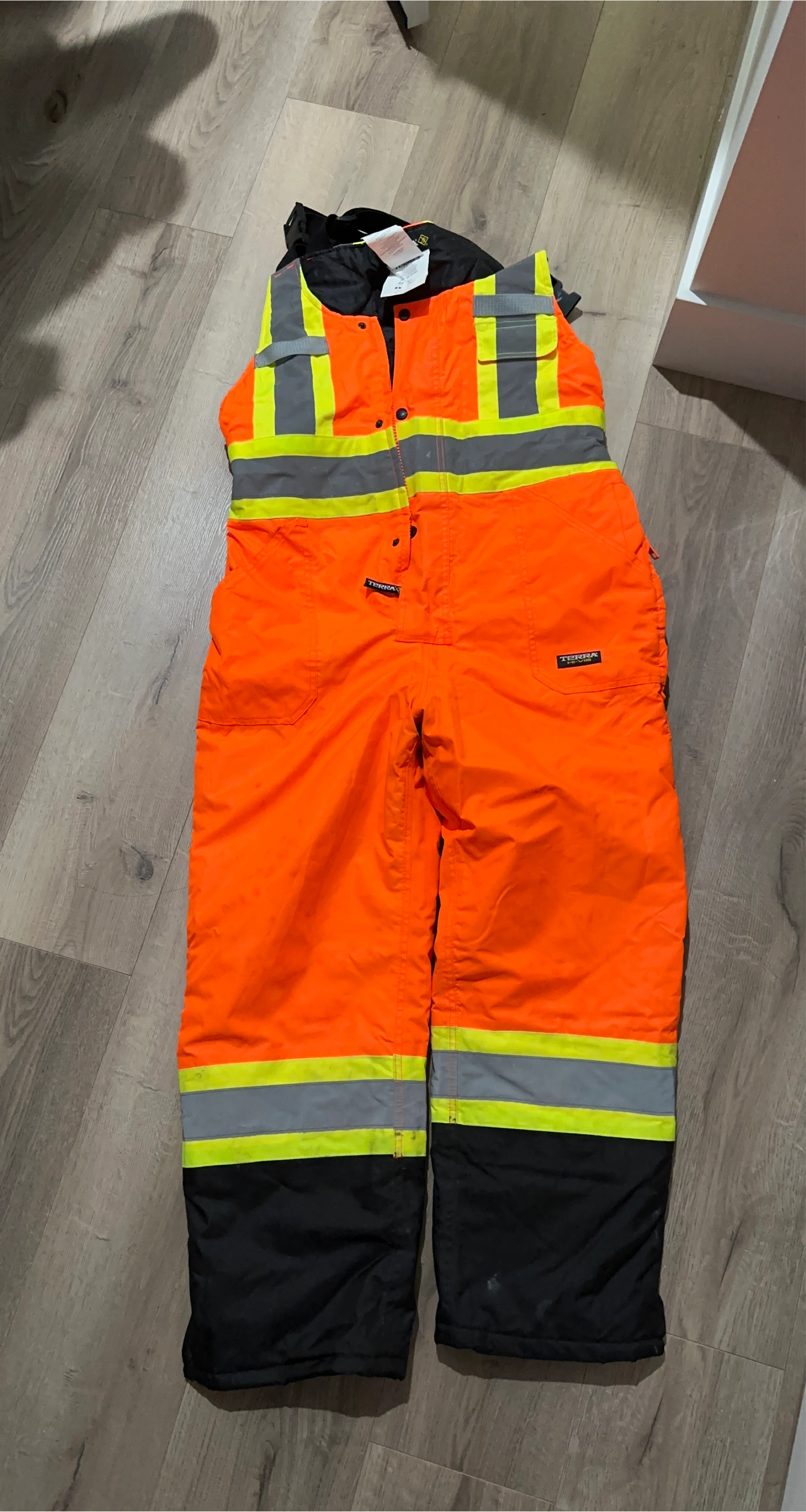 Terra Hi-Vis Orange Insulated Bib Overall