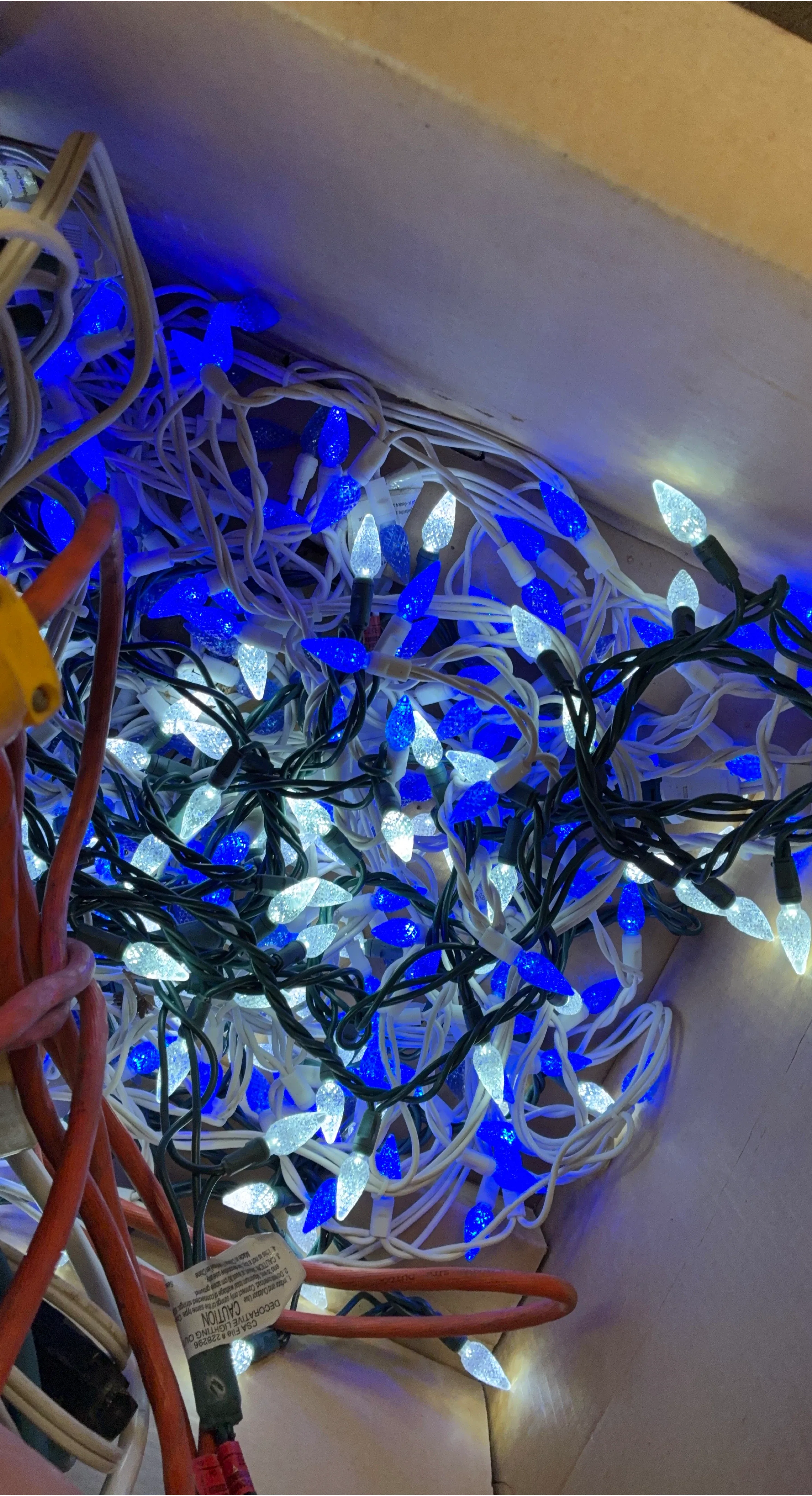 Decorative Blue & White String Lights