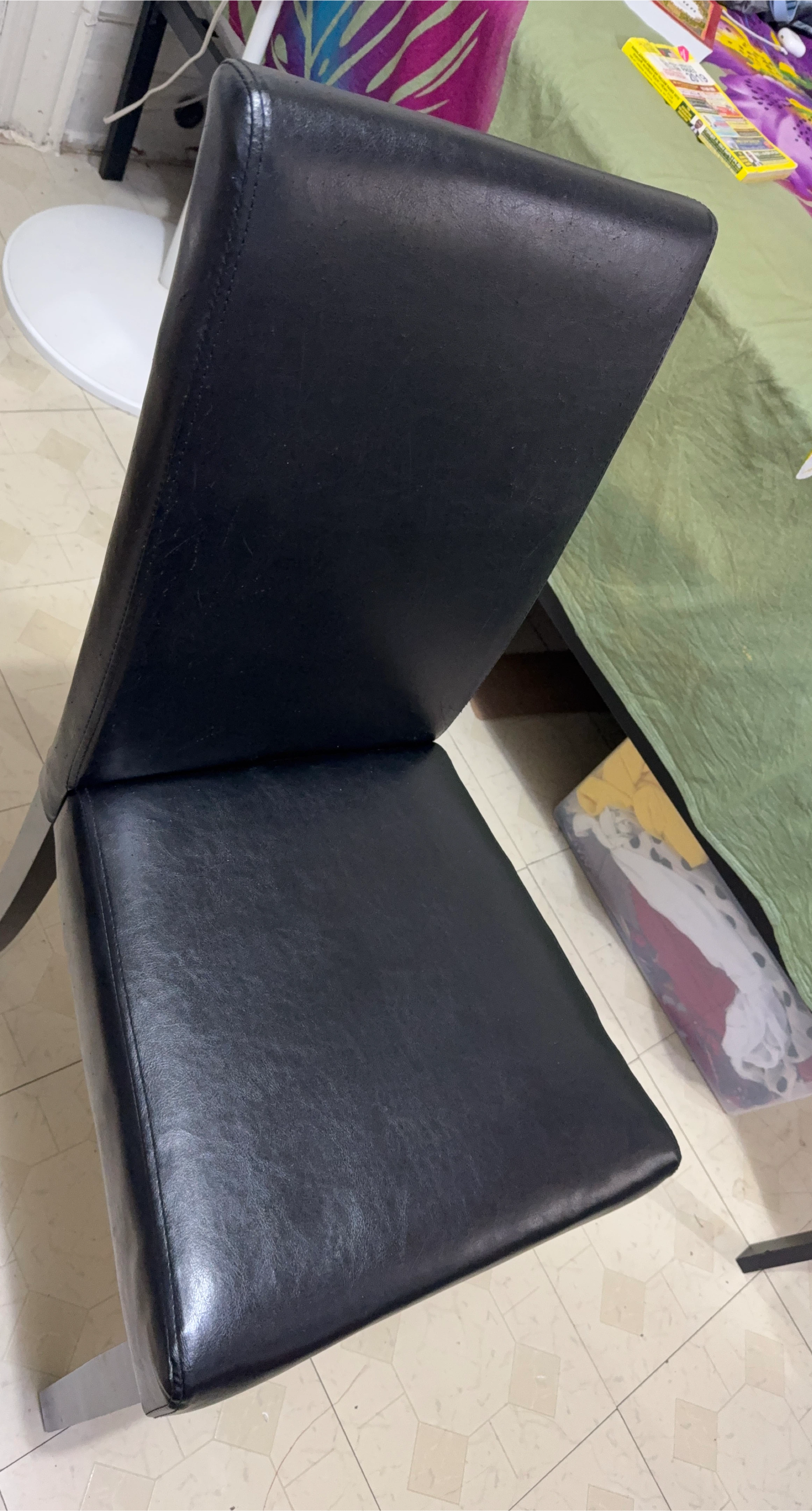 Black Leather Dining Chair