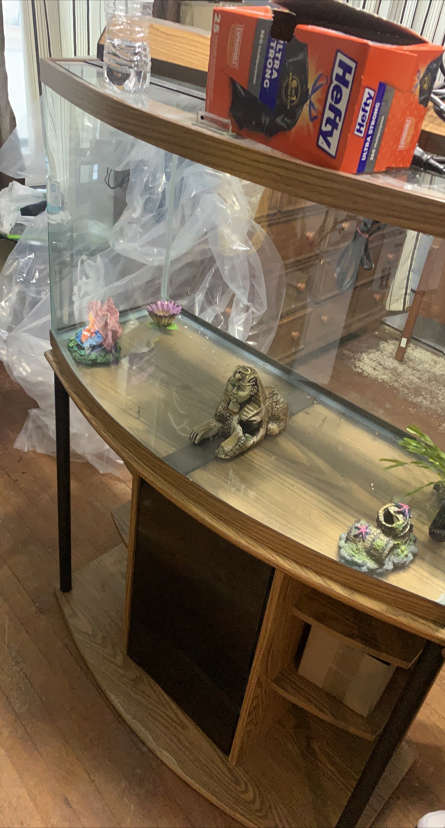 Aquarium with Stand and Decorations