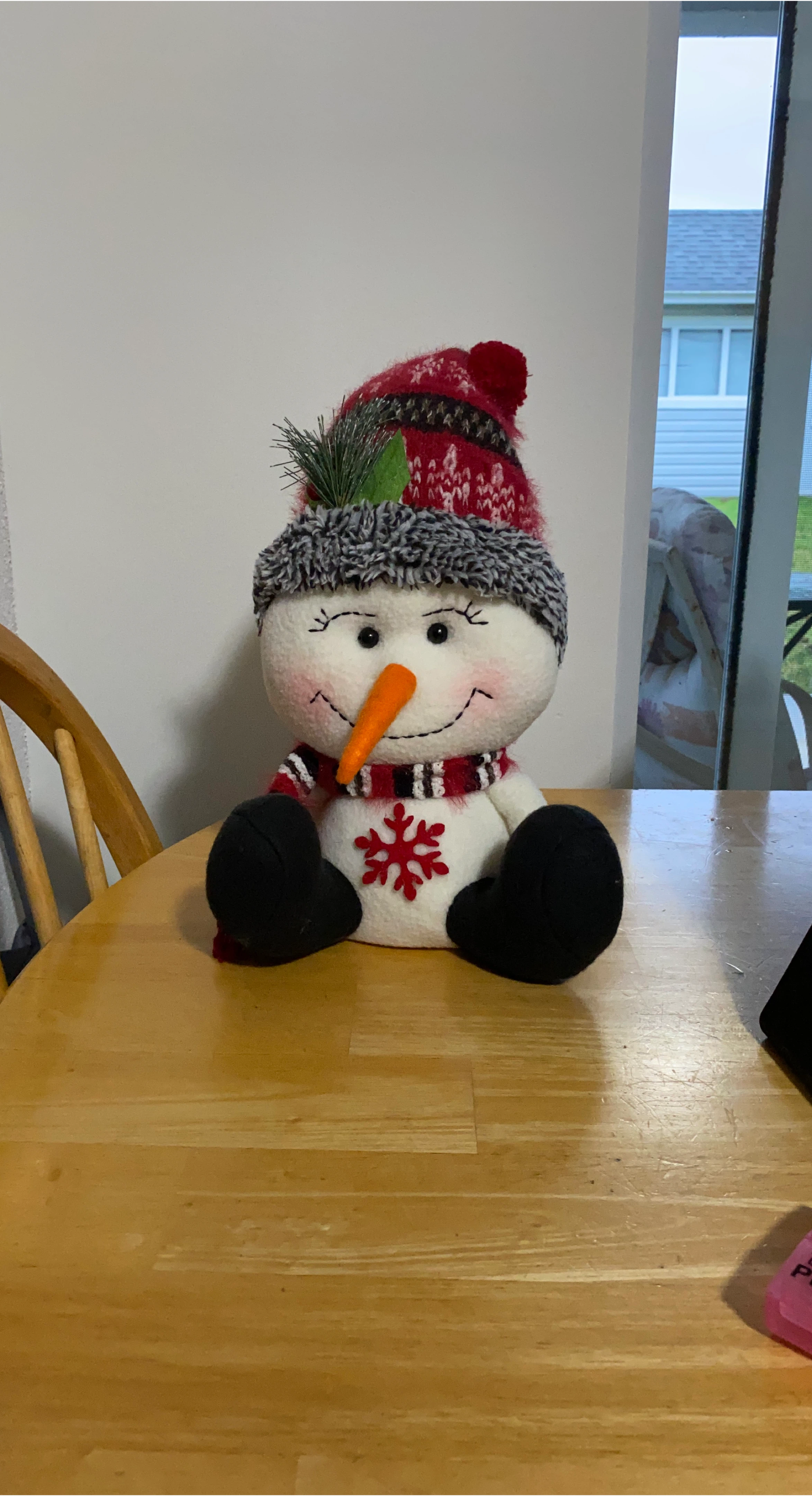 Snowman Plush with Hat and Scarf