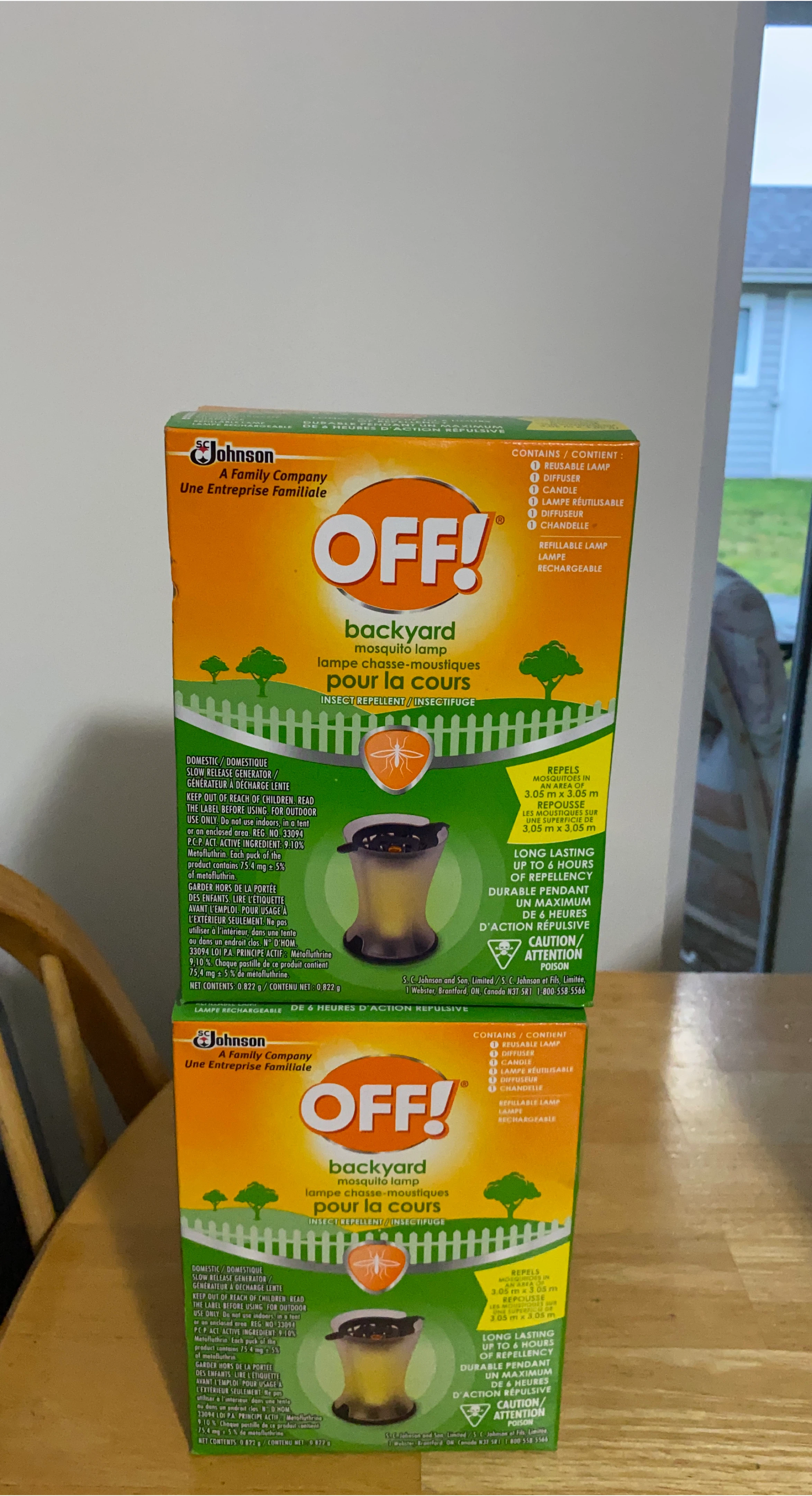 2 x OFF! Backyard mosquito lamps.