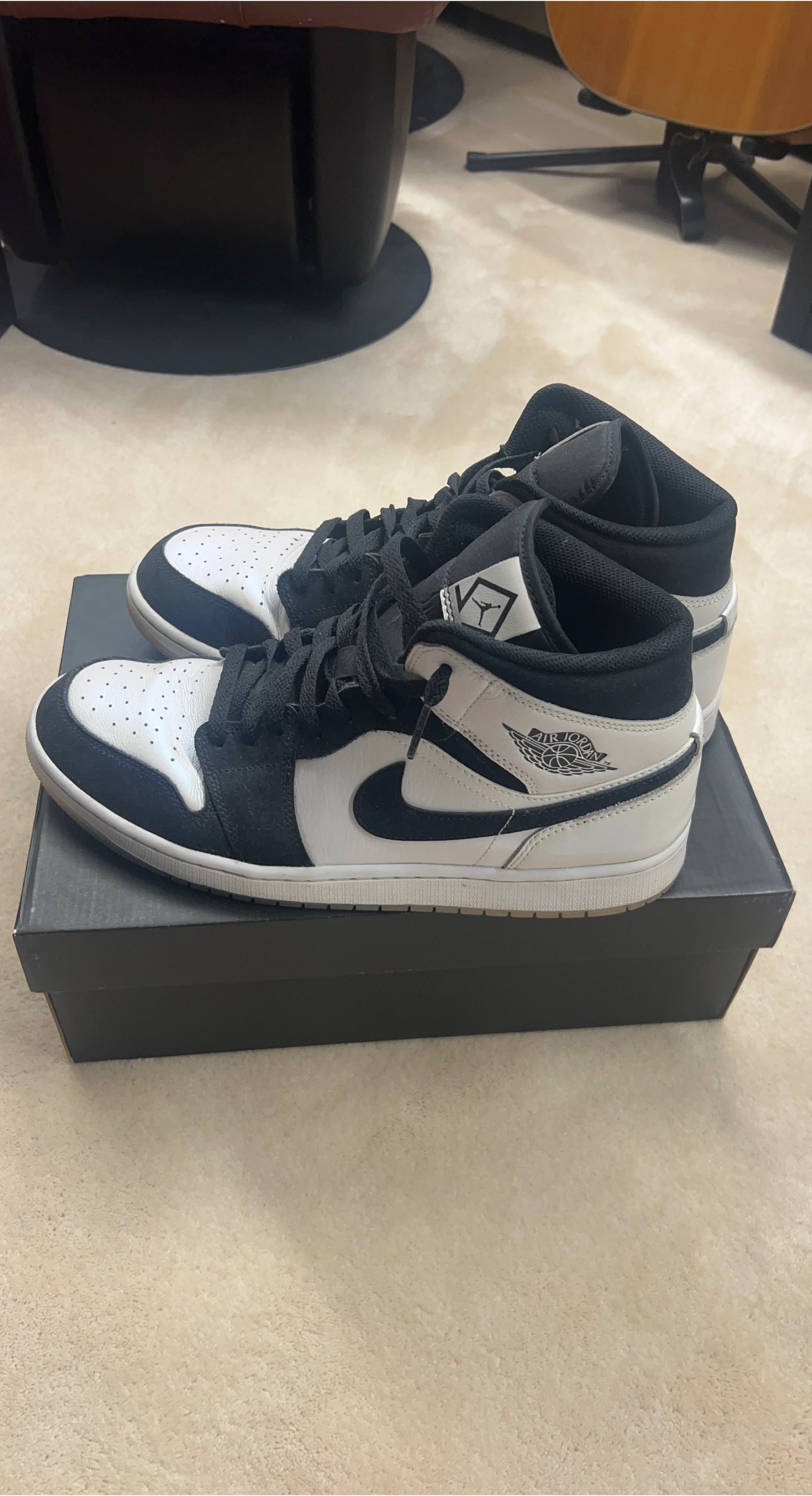 Air Jordan 1 Mid Diamond Shorts Black/White